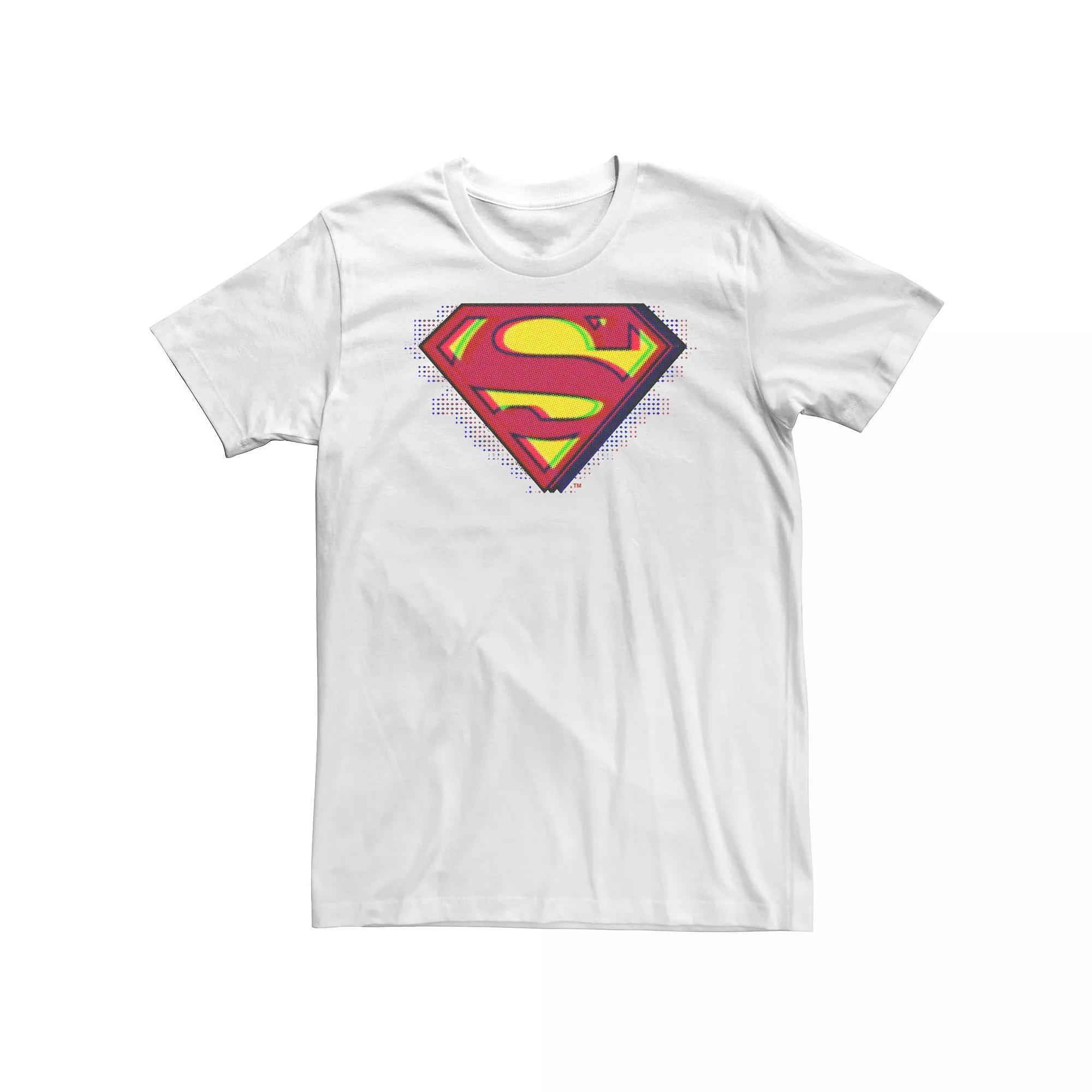 Big & Tall DC FanDome Superman Glitch Logo Tee, Men's, Size: 4XL, White Product Image
