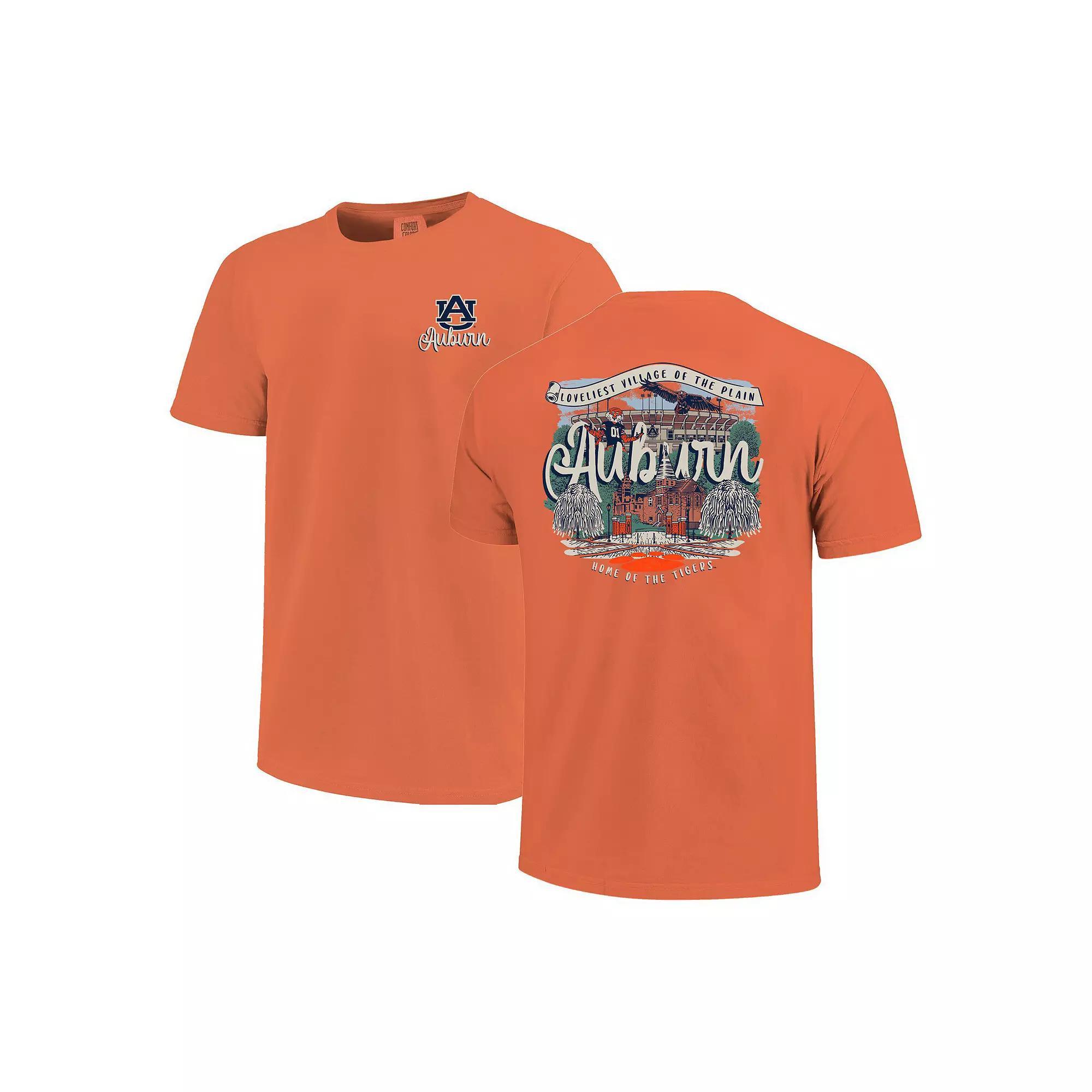 Women's Orange Auburn Tigers Comfort Colors Campus Scene Drawing Script T-Shirt,  Product Image