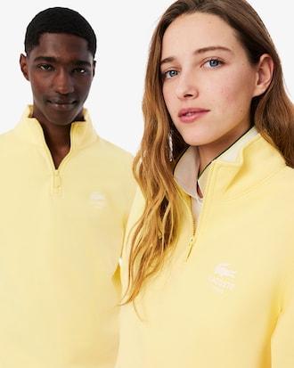 High Neck Zip-Up Print Sweatshirt Product Image