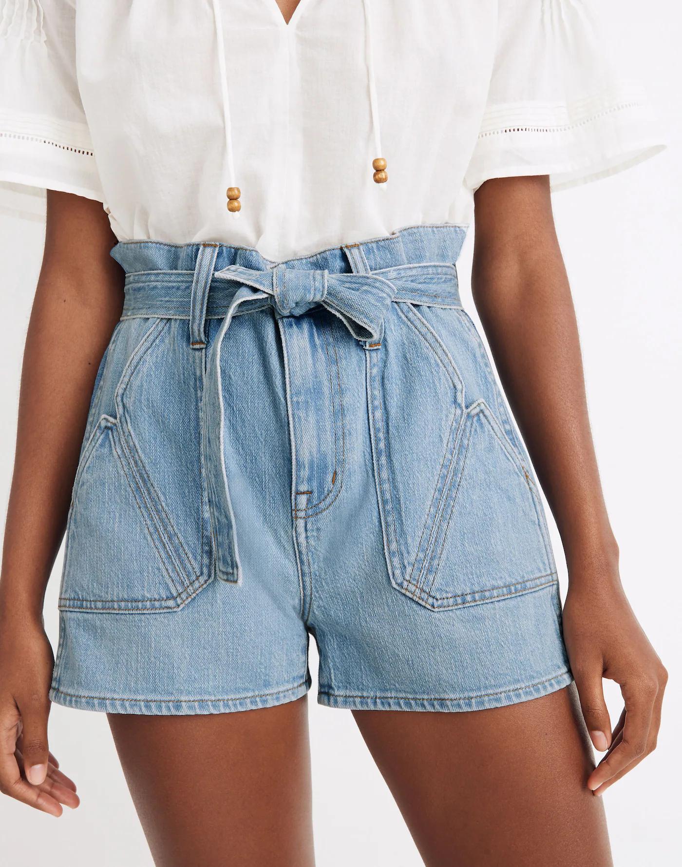 Madewell x Warm Tie High-Rise Denim Shorts Product Image