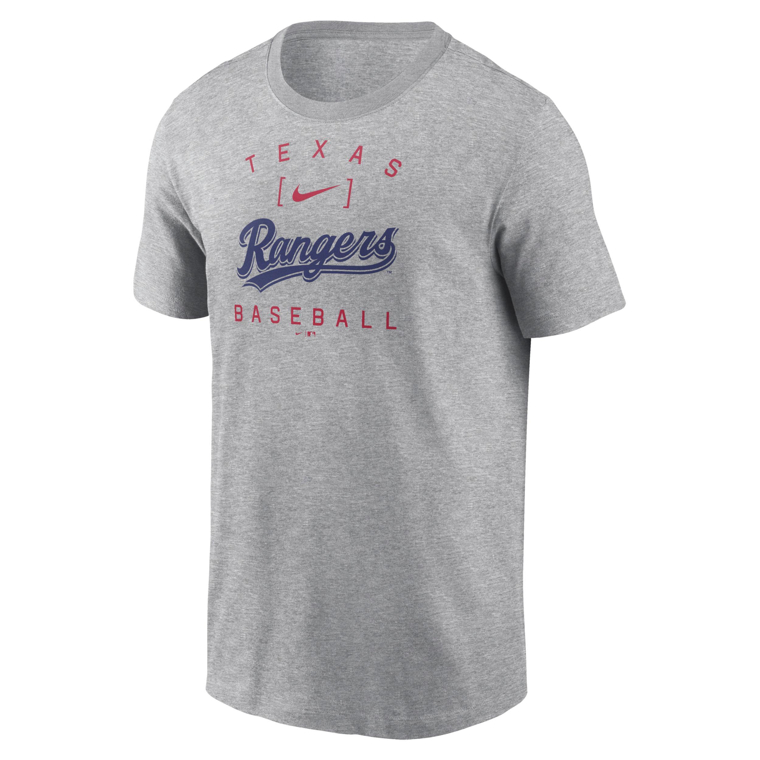 Nike Mens Heather Gray Texas Rangers Home Team Athletic Arch T-Shirt Product Image