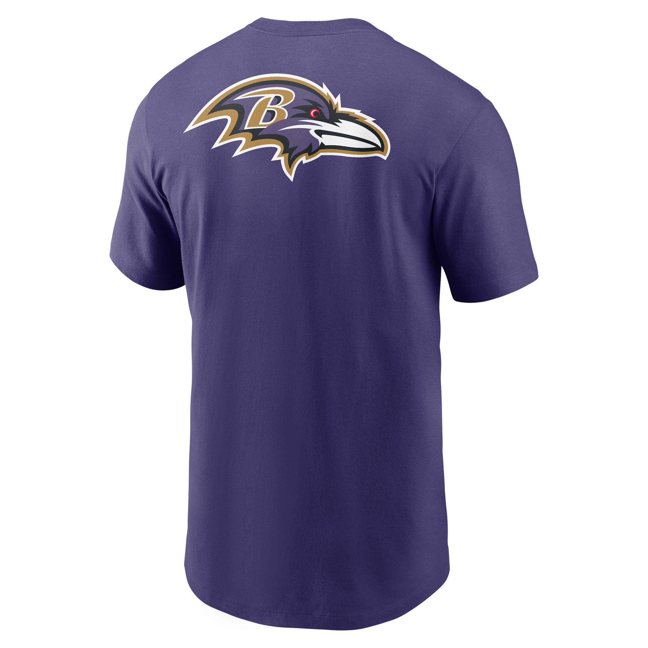 Baltimore Ravens Rewind Front And Back Hit Essential Nike Mens NFL T-Shirt | N19952M8G-93P Product Image