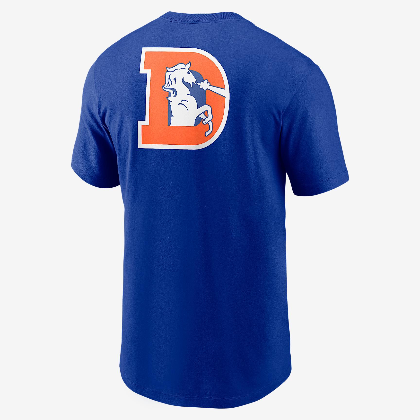 Denver Broncos Rewind Front And Back Hit Essential Nike Mens NFL T-Shirt | N1994DA8WV-93P Product Image