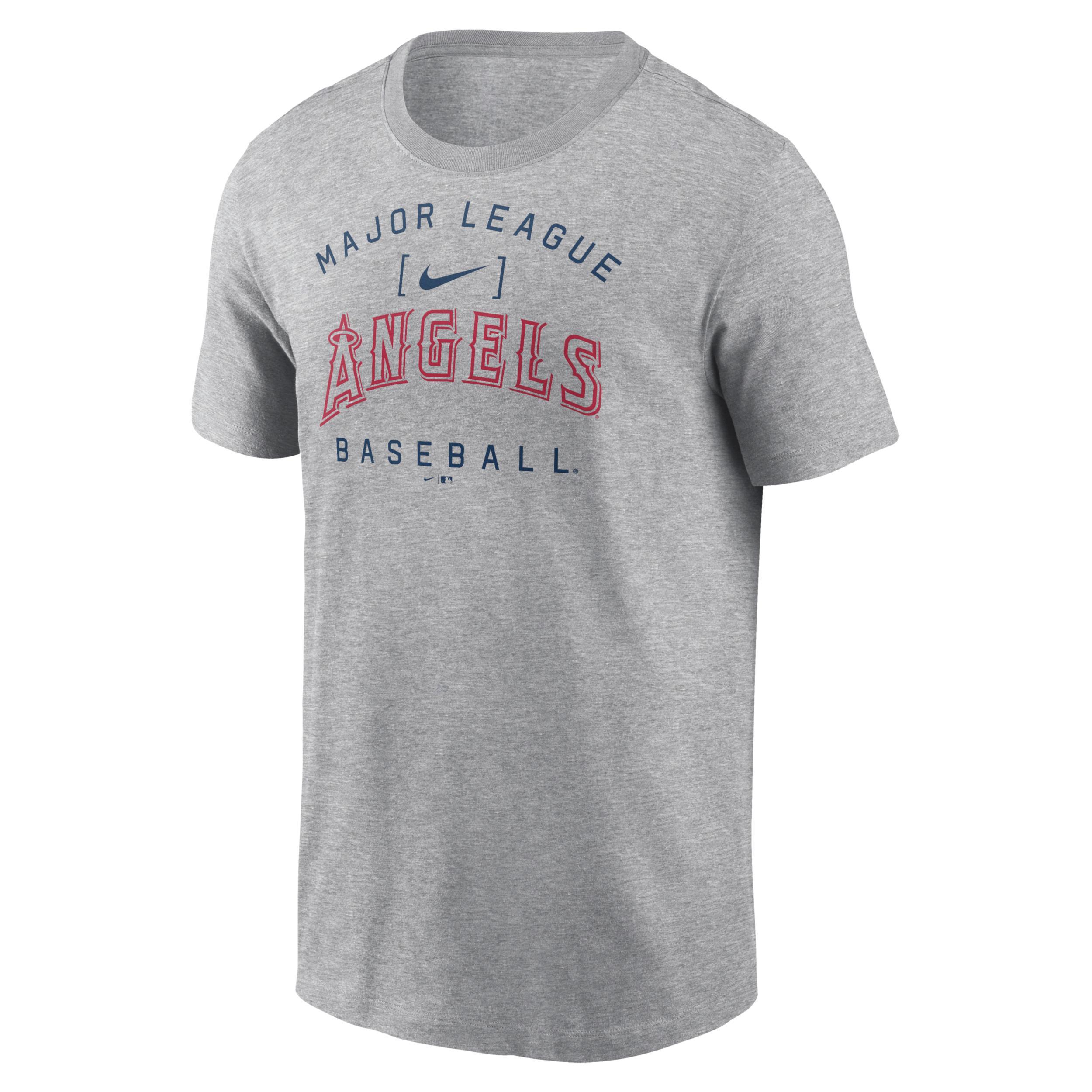 Mens Nike Heather Gray Los Angeles Angels Home Team Athletic Arch T-Shirt Product Image