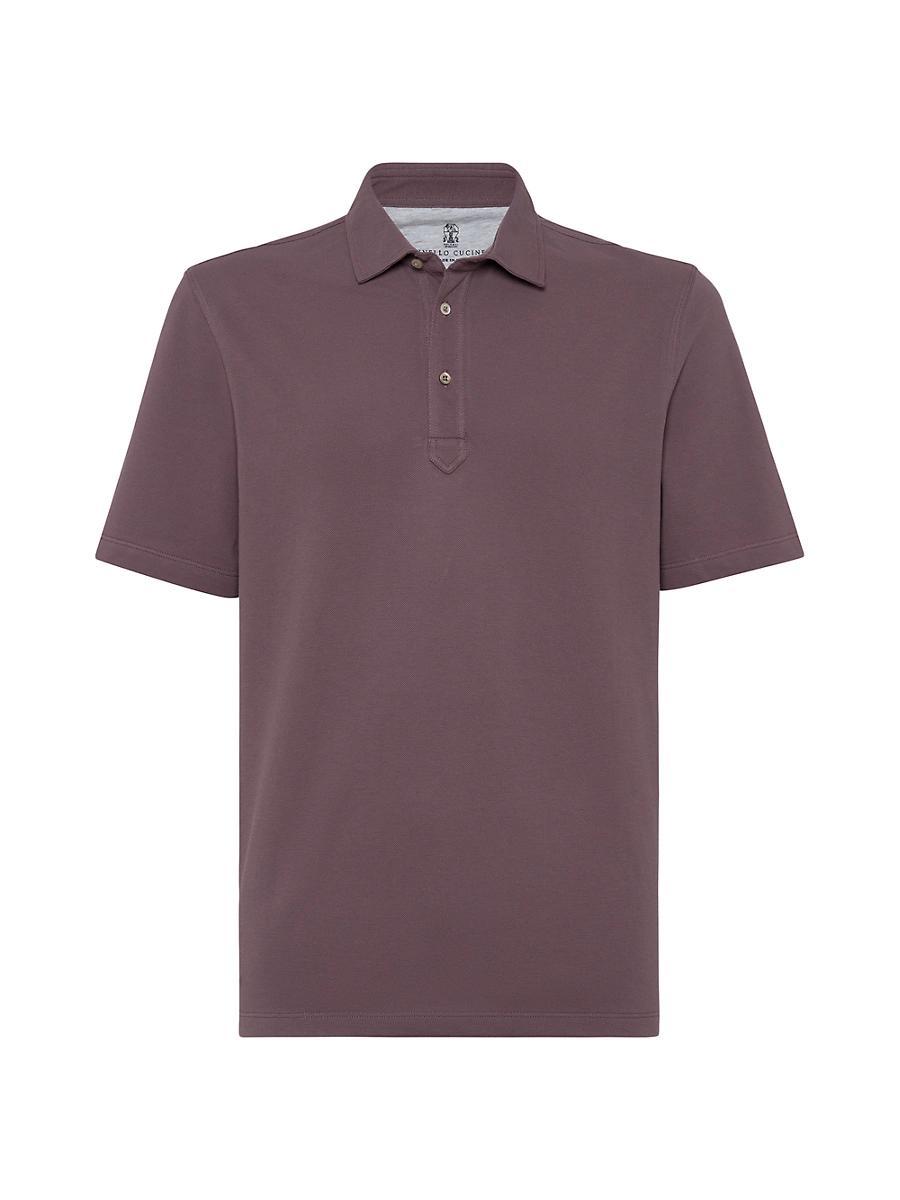 Mens Cotton Pique Collar Polo Shirt Product Image