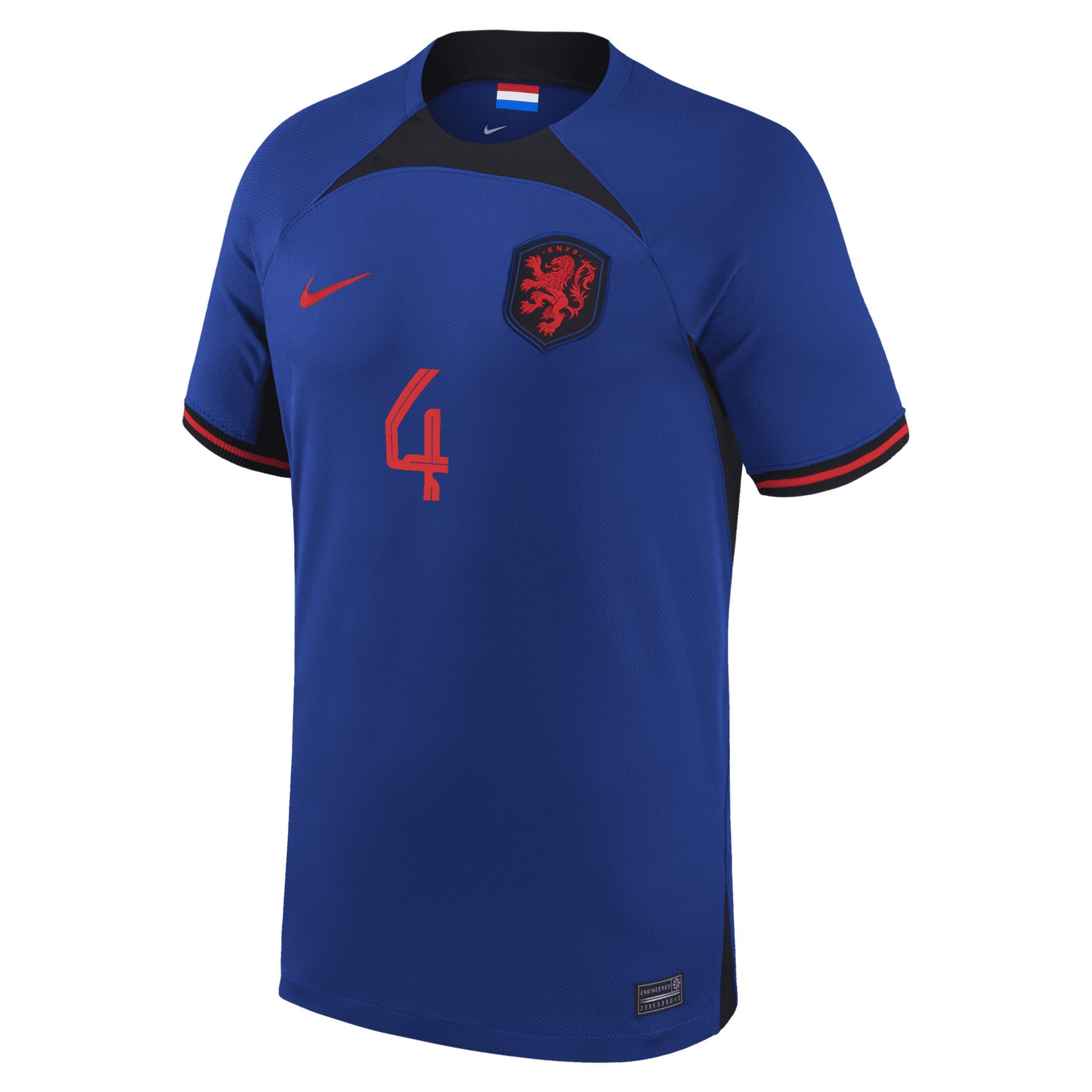 Mens Nike Virgil Van Dijk Blue Netherlands National Team 2022/23 Away Breathe Stadium Replica Player Jersey - Blue Product Image