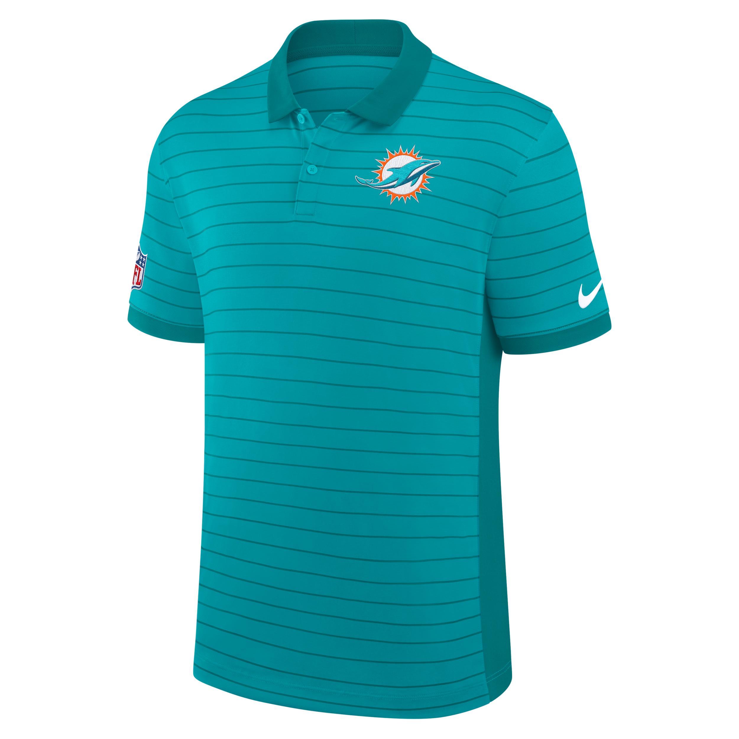 Miami Dolphins Sideline Victory Stripe Nike Mens Dri-FIT NFL Polo | 03BG0E059P-RPE Product Image