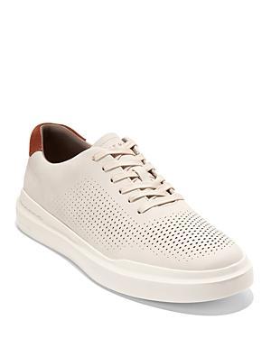 Cole Haan Mens GrandPr Rally Laser Cut Sneakers - Silver Size 11 Product Image