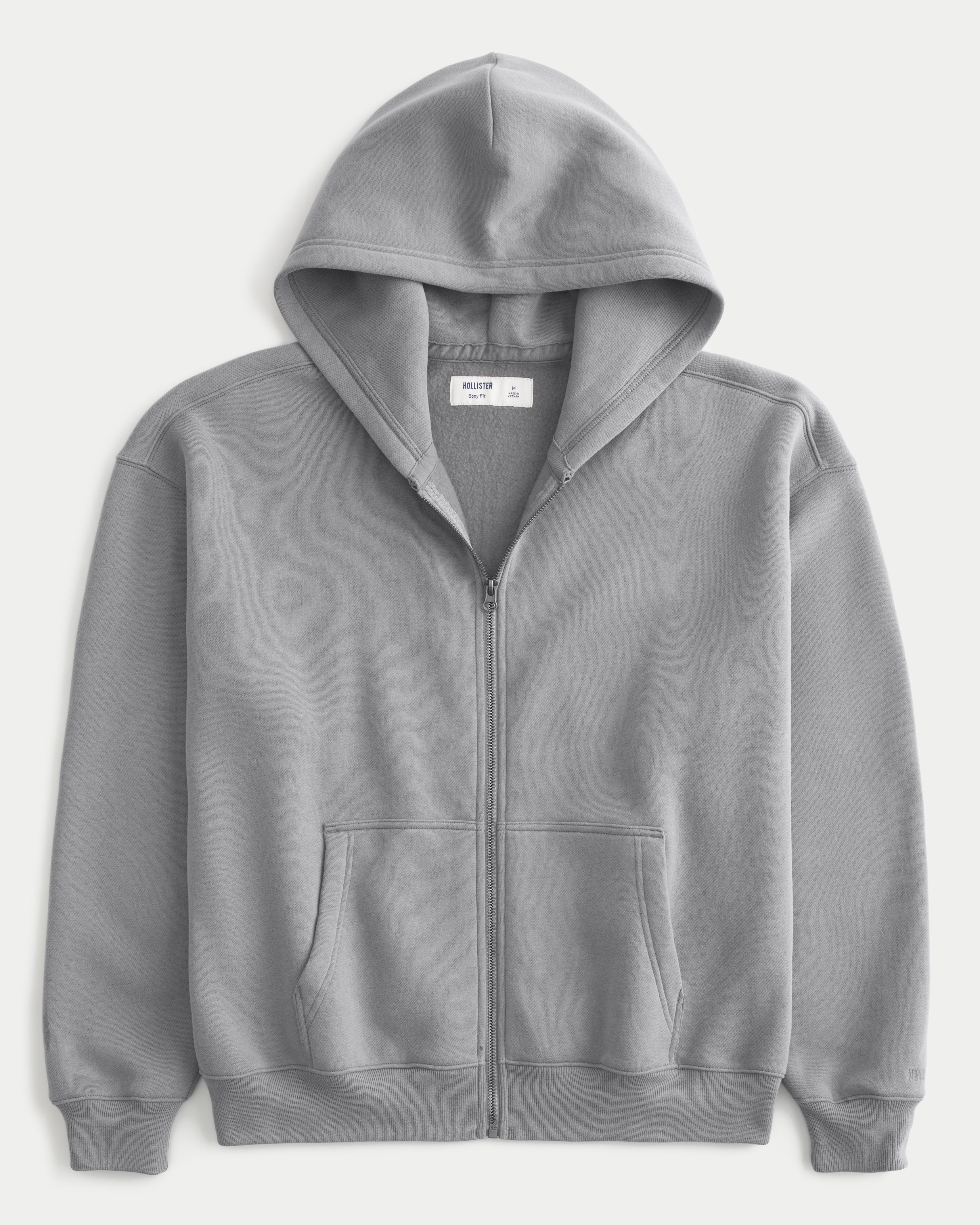 Boxy Camo Zip-Up Hoodie Product Image