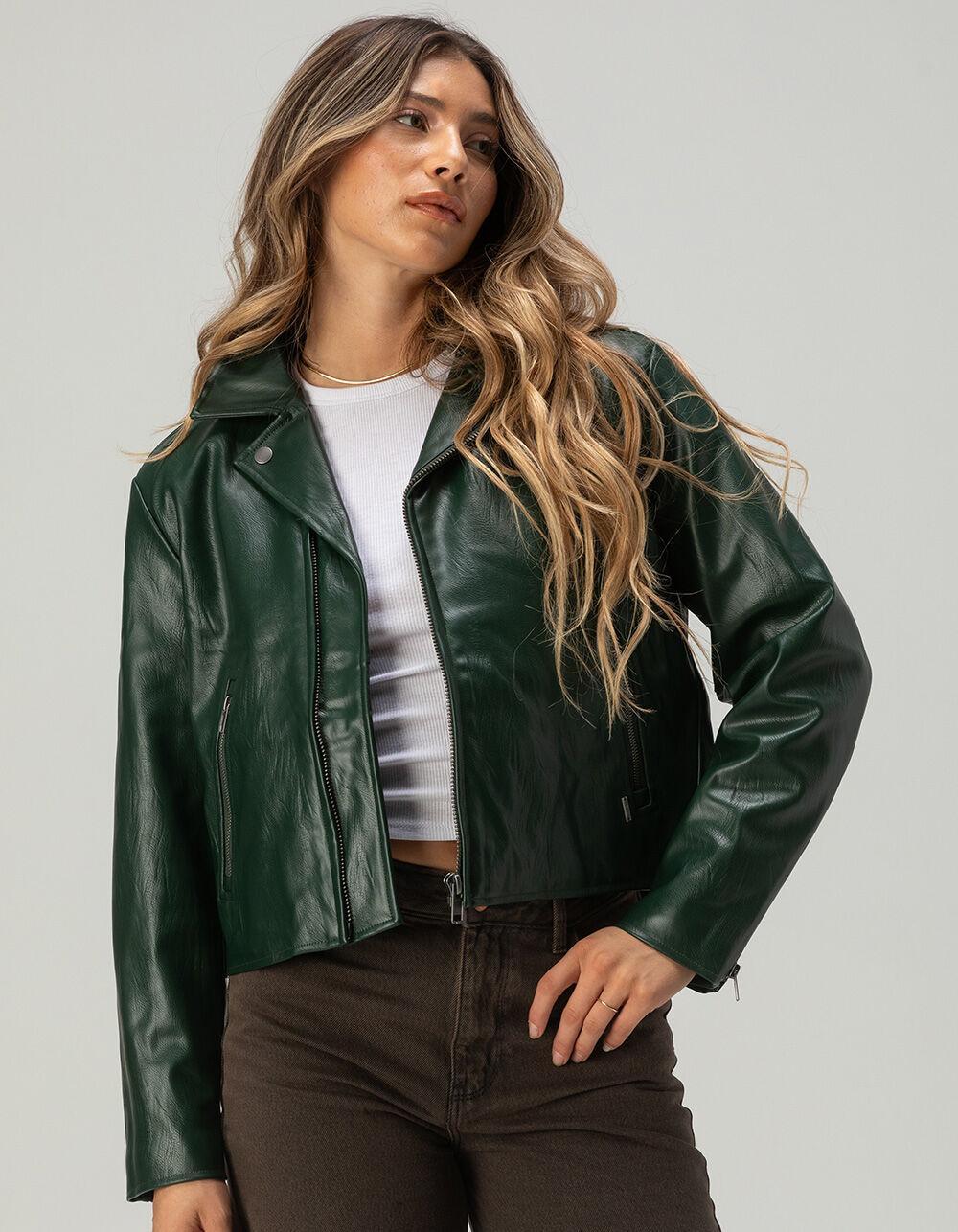 BRIXTON The Moto Womens Vegan Leather Jacket Product Image