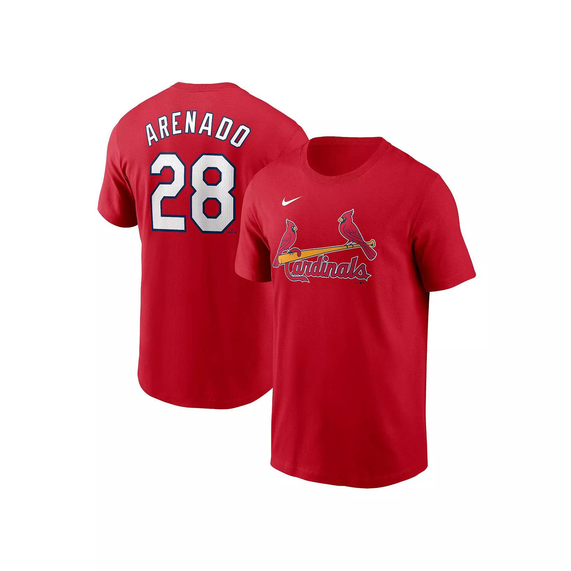 Men's Nike Nolan Arenado Red St. Louis Cardinals Fuse Name & Number T-Shirt,  Product Image