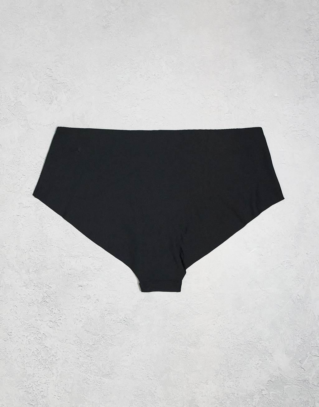 ASOS DESIGN 3 pack no vpl hipster short in black, white & beige Product Image