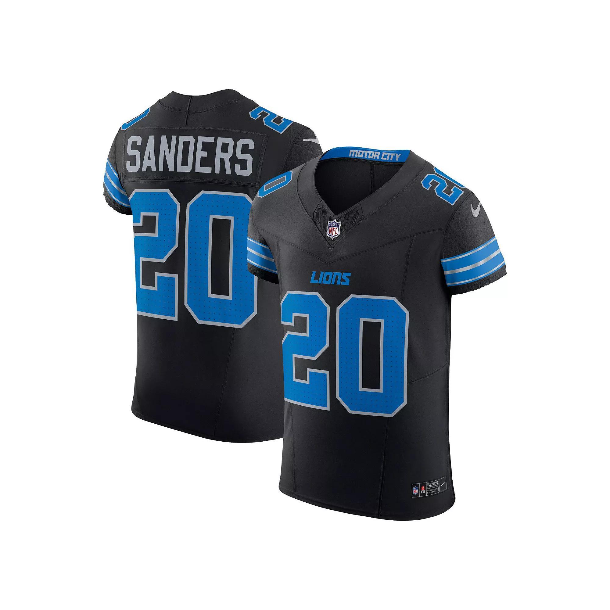 Men's Nike Barry Sanders Black Detroit Lions Retired Player Alternate Vapor F.U.S.E. Elite Jersey, Size: 52 Product Image