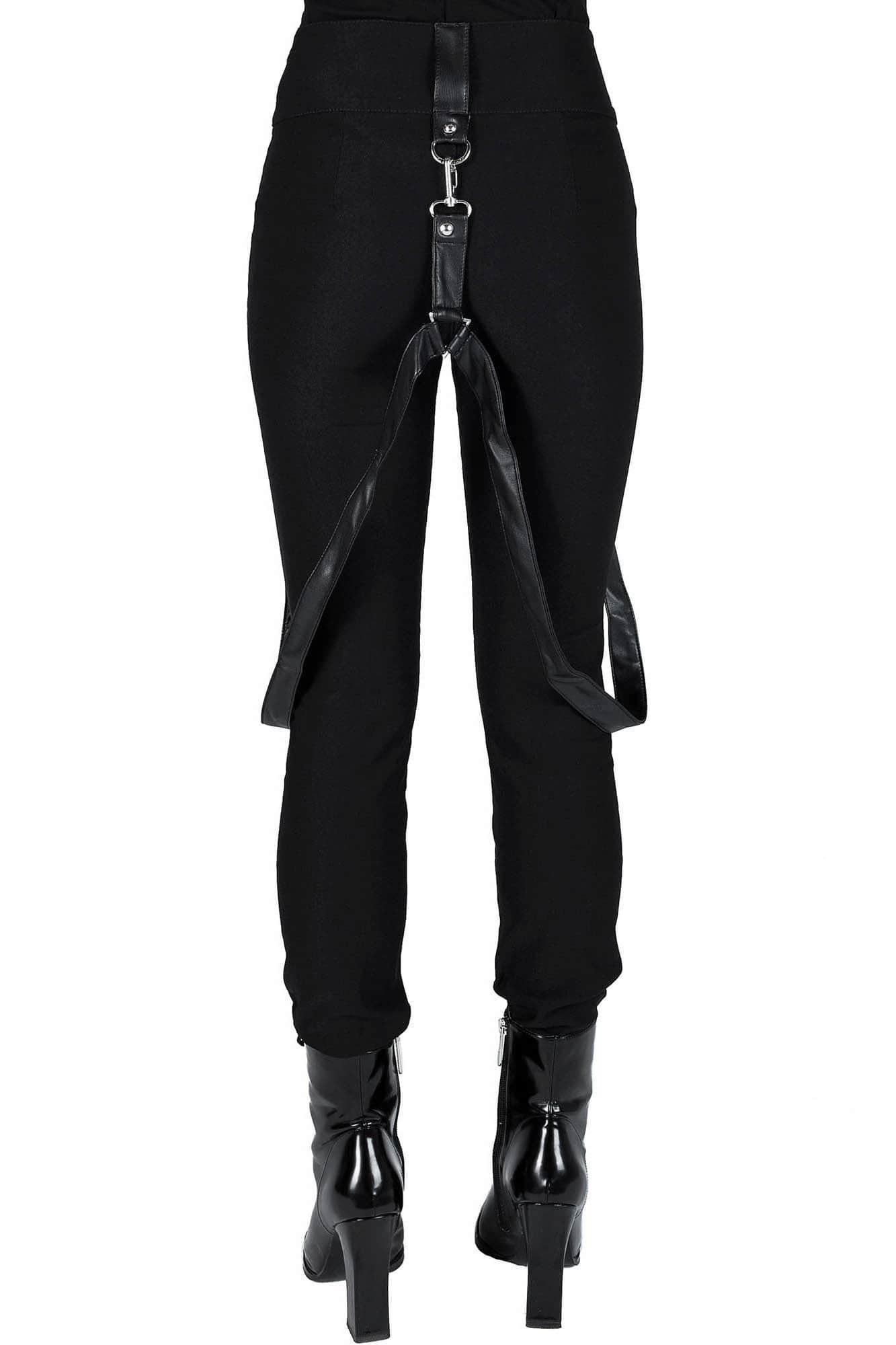 Shadow Stripe Pants [B] / Black / 77% Viscose 20% Nylon 3% Elastane Product Image