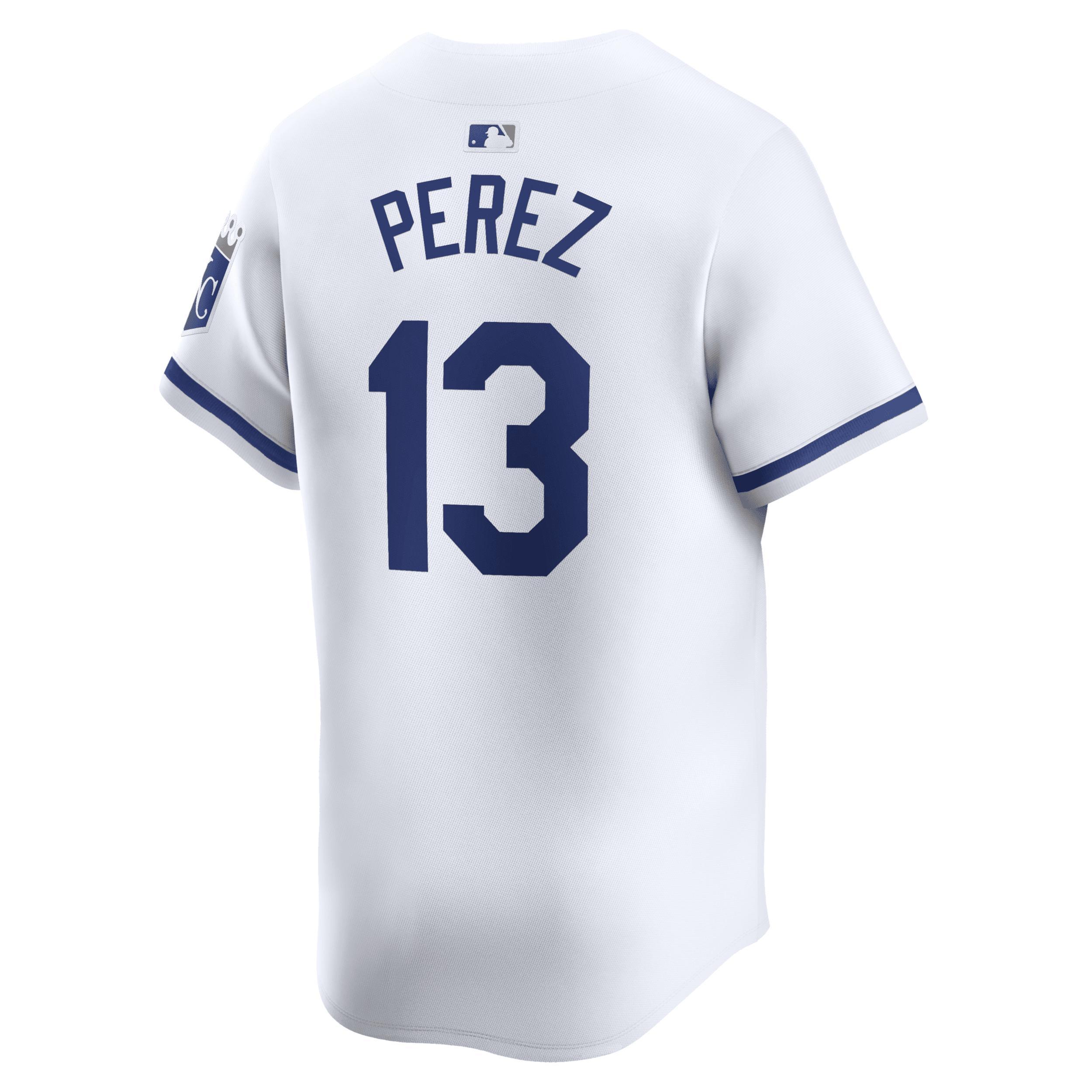 Men's Nike Salvador Perez White Kansas City Royals Home Limited Player Jersey,  Product Image