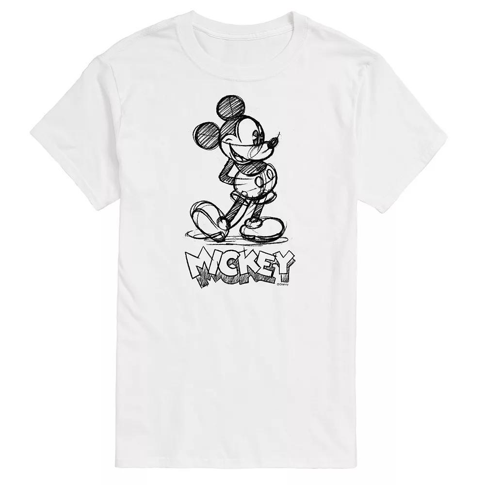 Disney's Mickey Mouse Big & Tall Sketch Graphic Tee, Men's,  Product Image