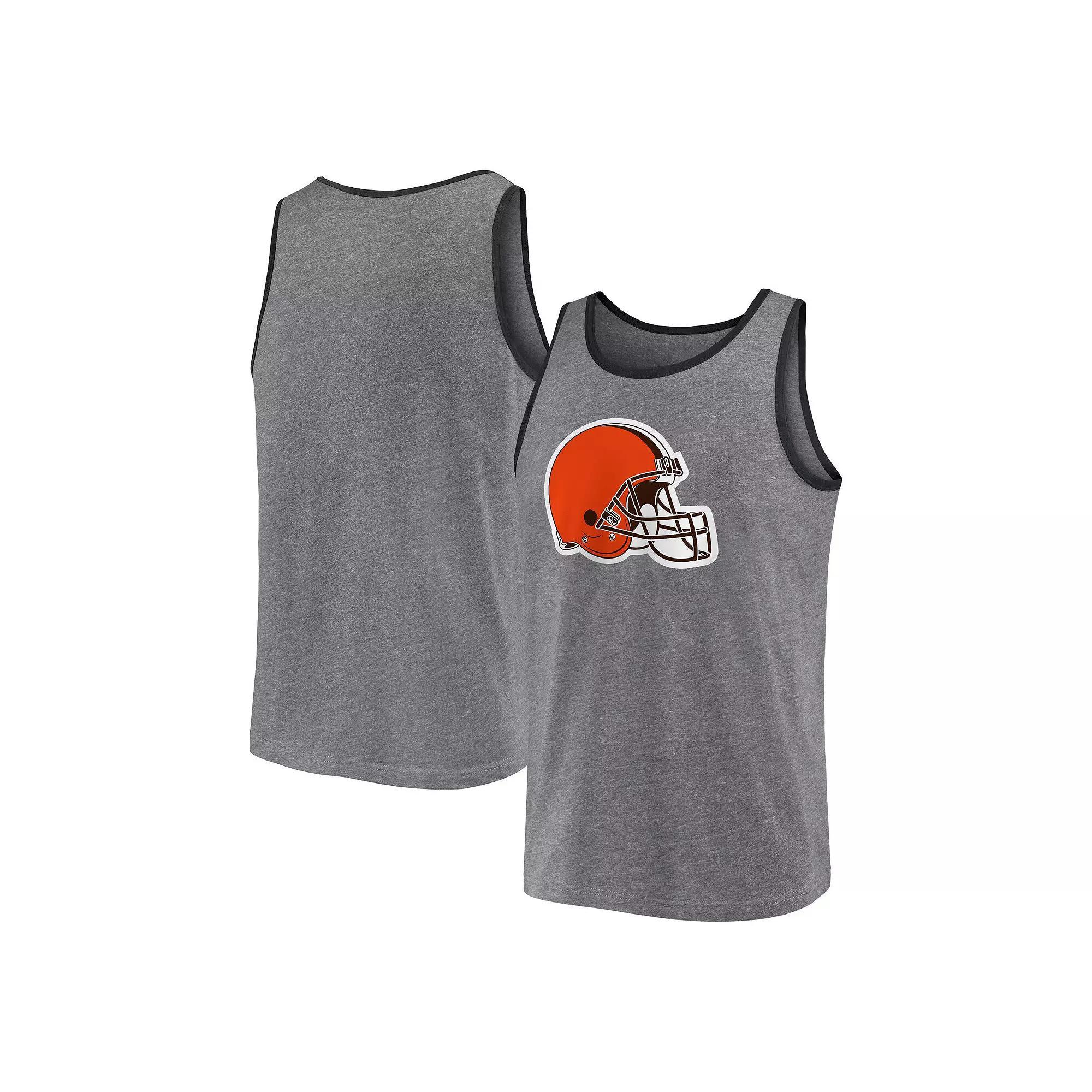 Men's Fanatics Heather Gray Cleveland Browns Primary Tank Top,  Product Image