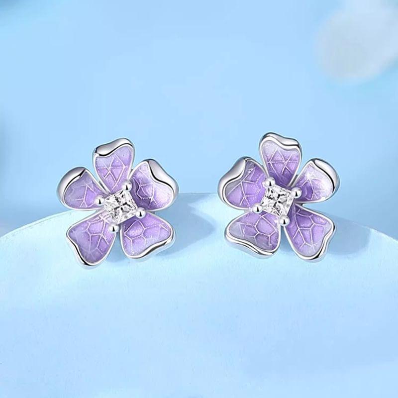 Flower Rhinestone Stud Earring Product Image