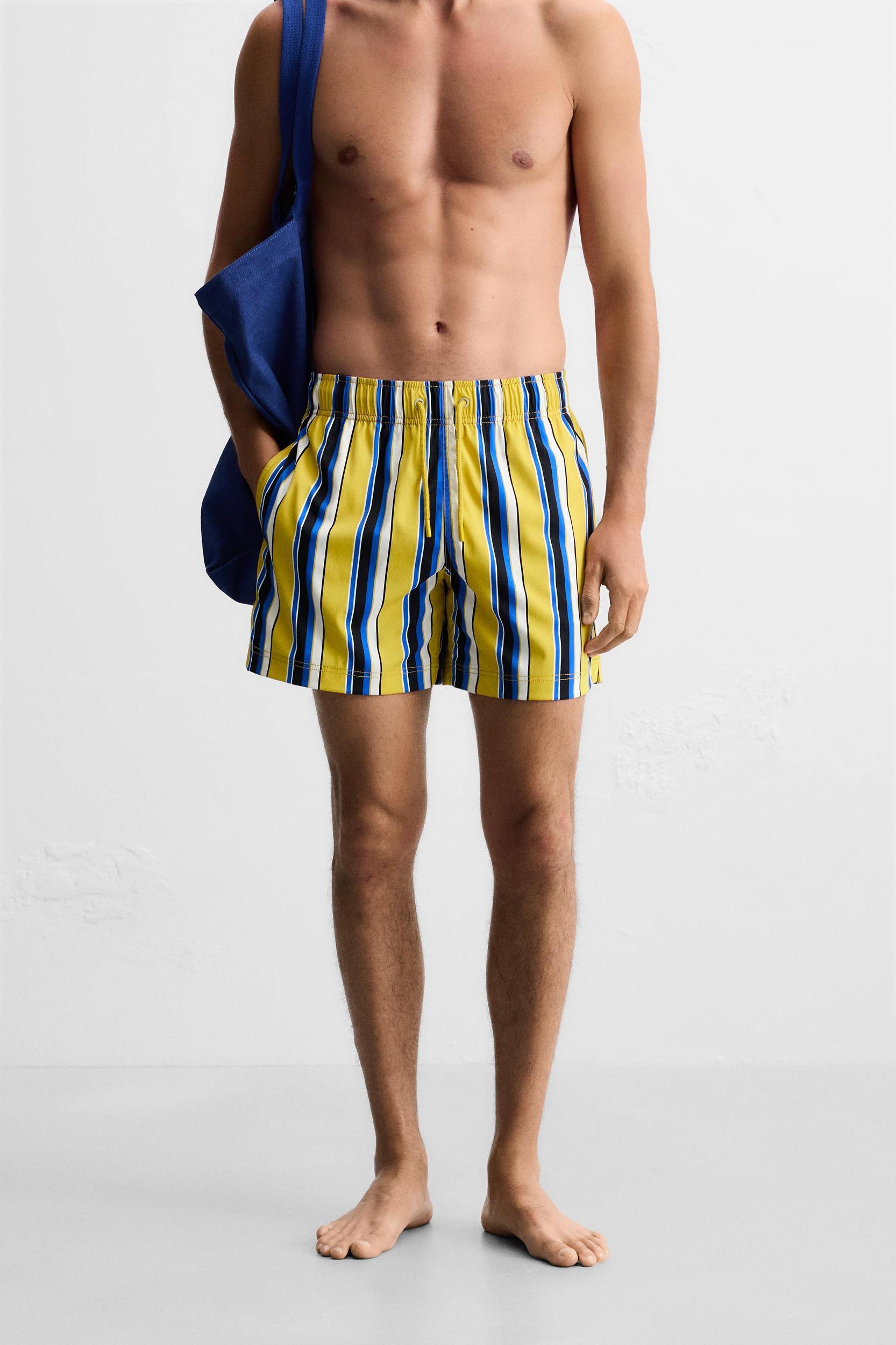 STRIPED MID-LENGTH SWIMSUIT Product Image