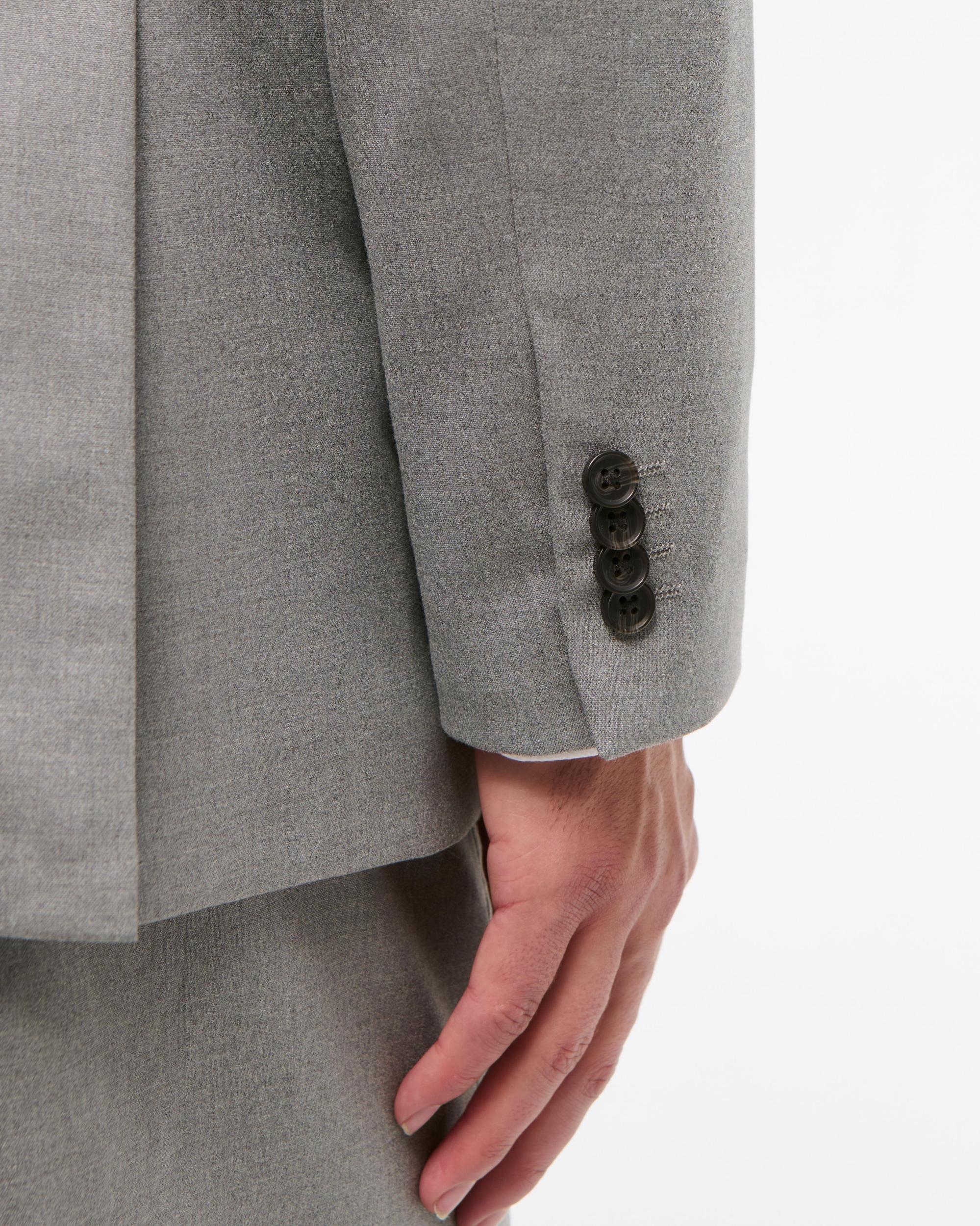 The A&F Collins Double-Breasted Cotton-Texture Blazer Product Image