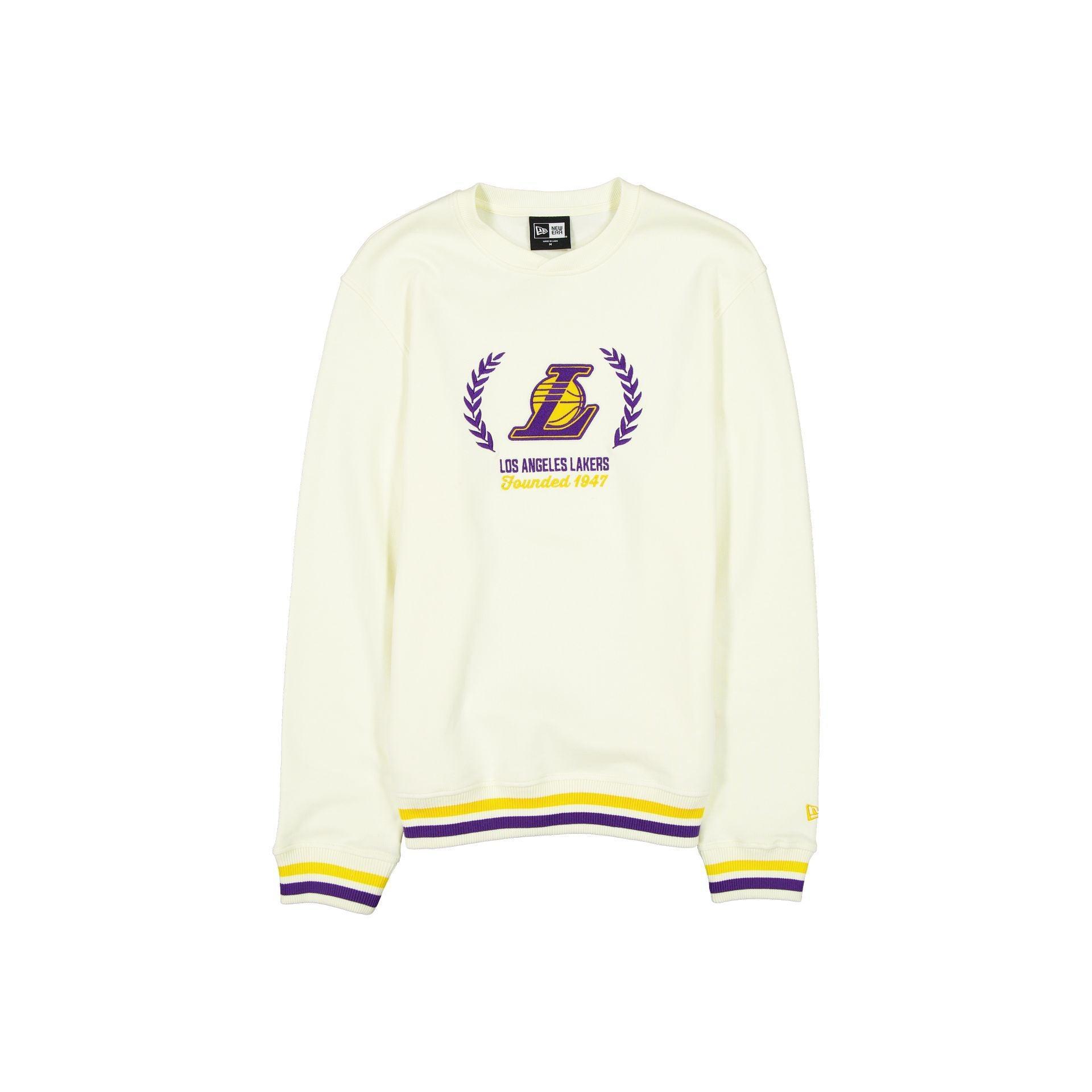 Los Angeles Dodgers Throwback Chrome White Crewneck Male Product Image