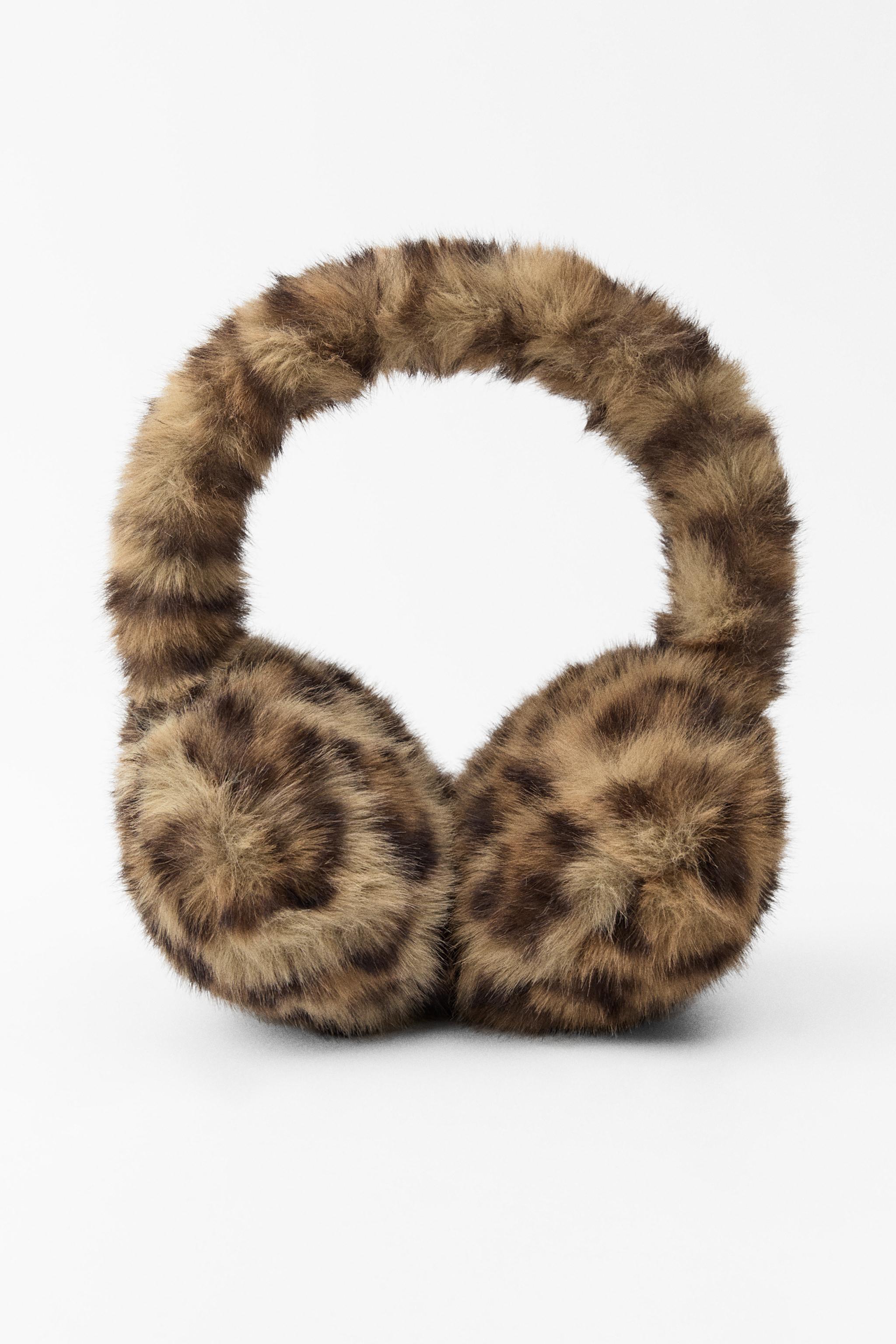 FAUX FUR ANIMAL PRINT EAR MUFFS Product Image