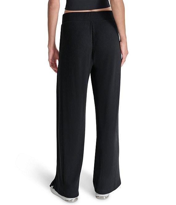 DKNY Sport by Donna Karan Brushed Rib Knit Relaxed Straight Leg Pants Product Image
