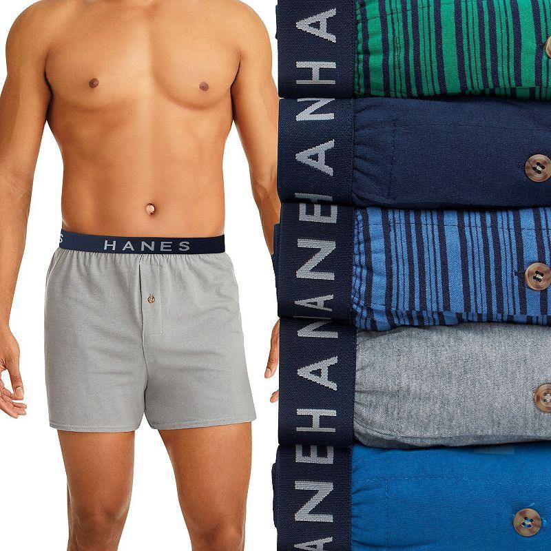 Hanes Ultimate ComfortSoft Mens Boxer Underwear, 5-Pack Assorted M Product Image