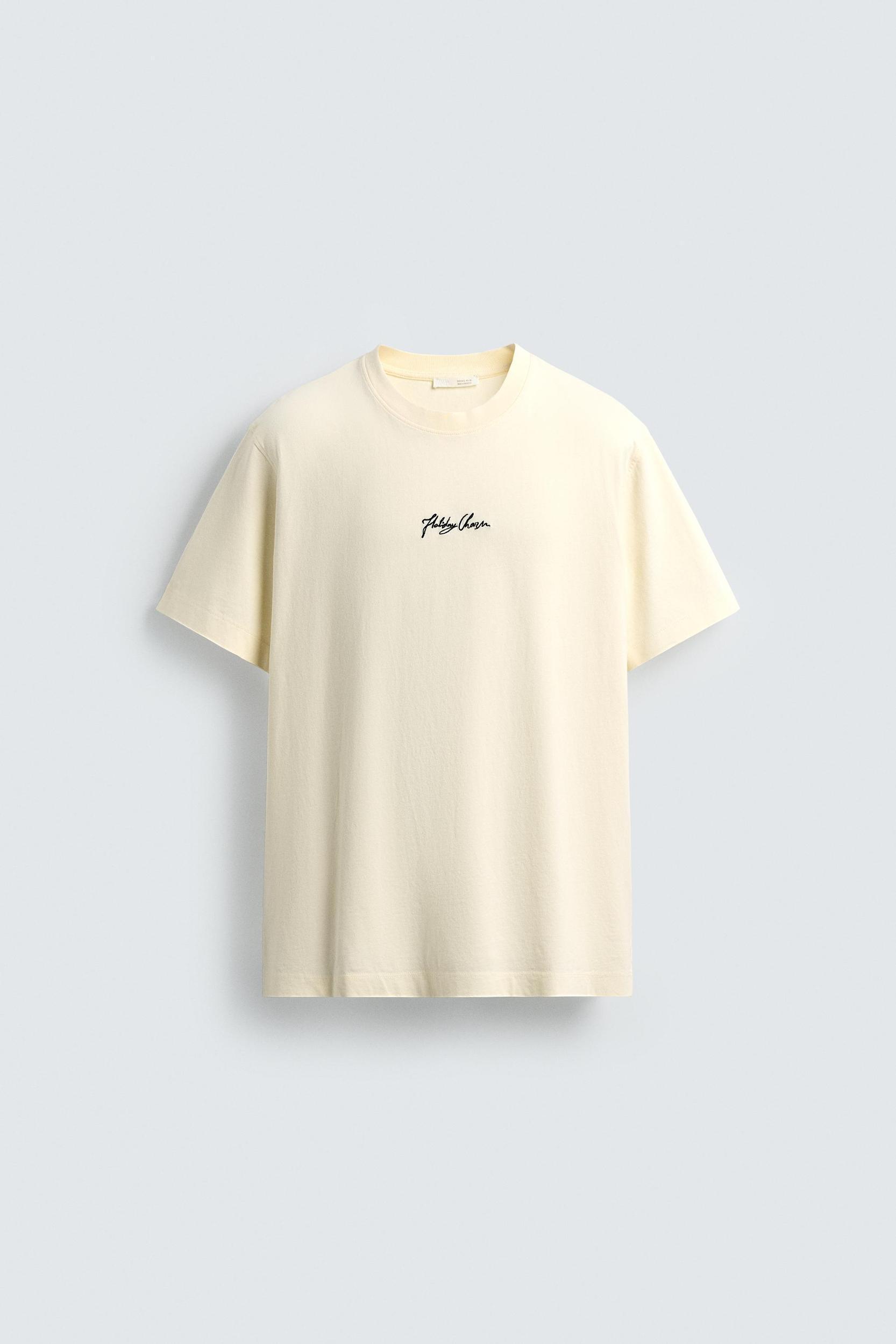EMBROIDERED TEXT T-SHIRT Product Image