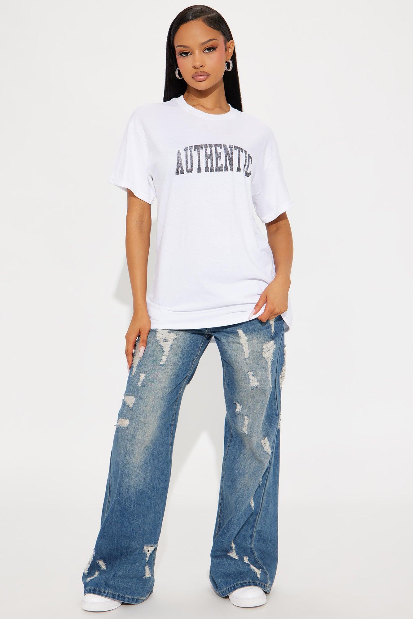 Authentic Oversized Tee - White Female Product Image