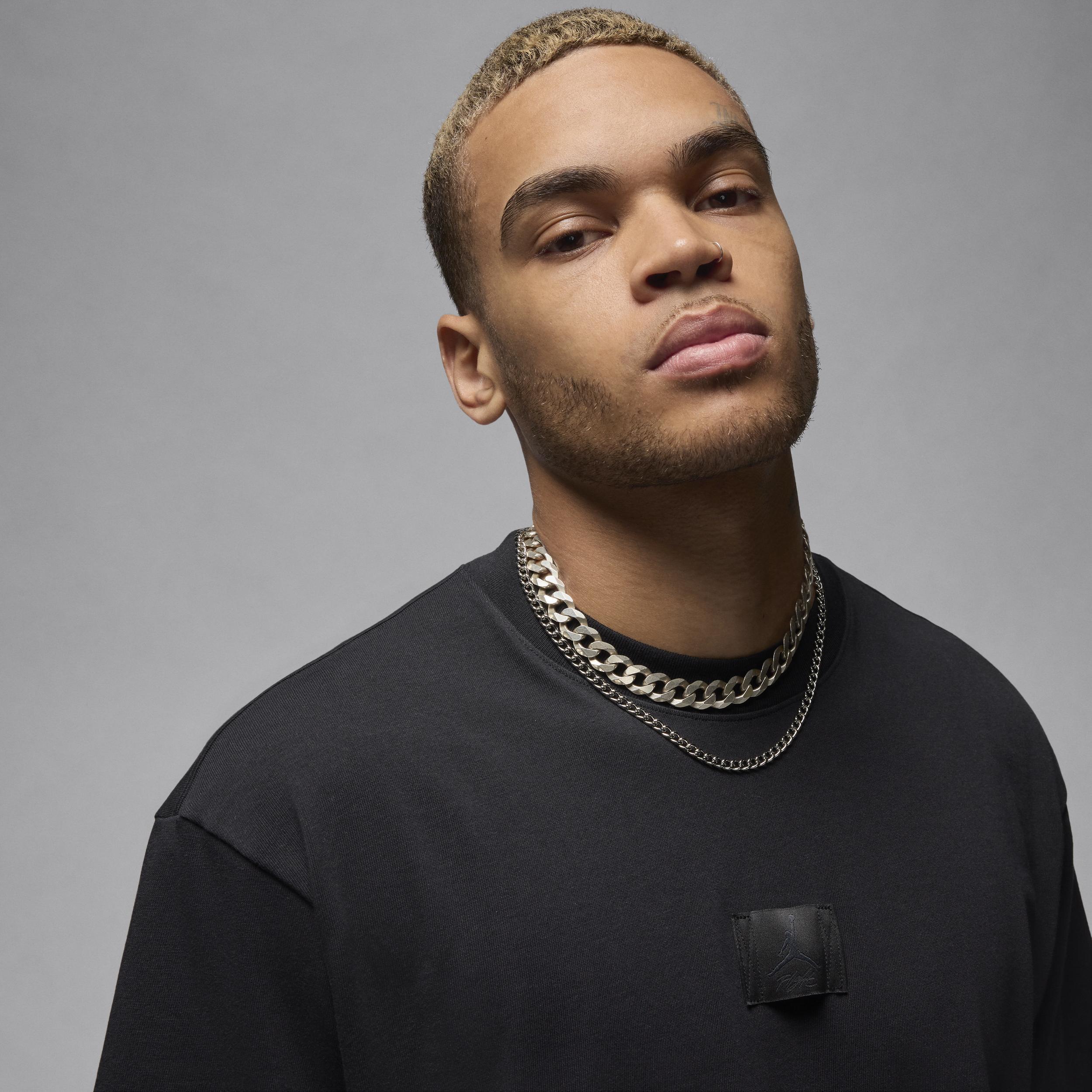 Jordan Mens Jordan Flight Essentials 85 Short Sleeve Crew - Mens Black/Black Product Image