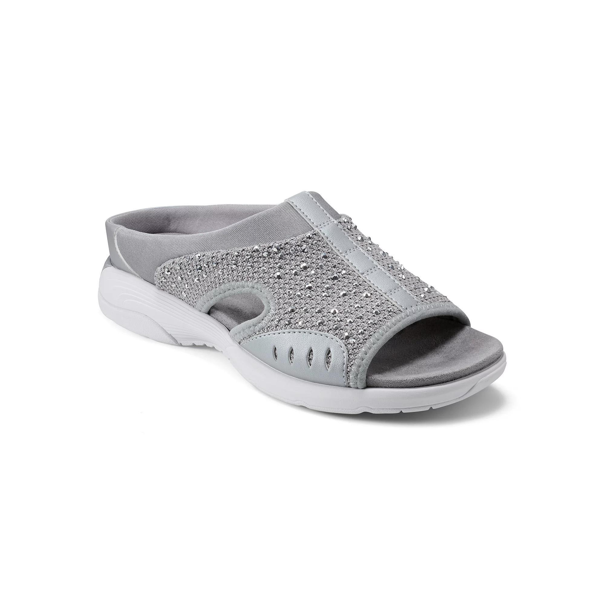 Easy Spirit Traciee Women's Slide Sandals, Size: 9.5 Wide, Gray Silver Product Image