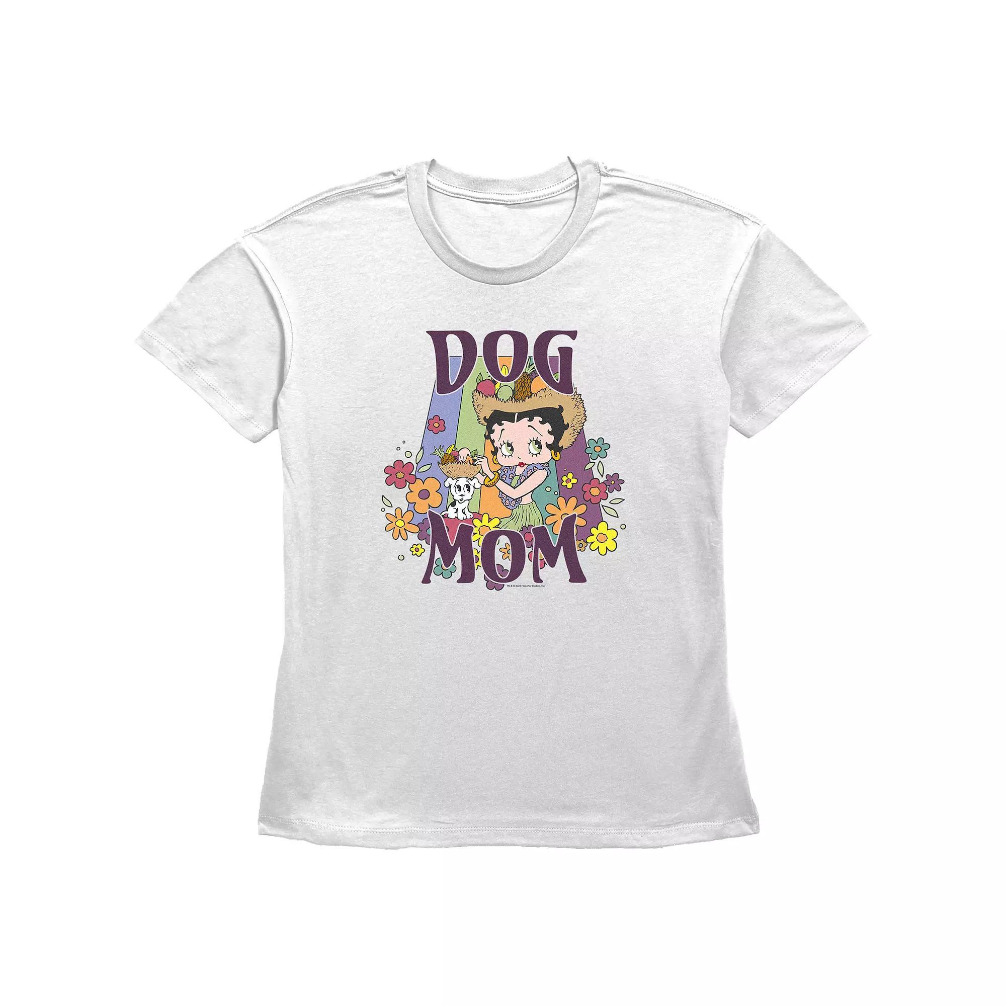 Women's Betty Boop Dog Mom Basic Fit Graphic Tee,  Product Image