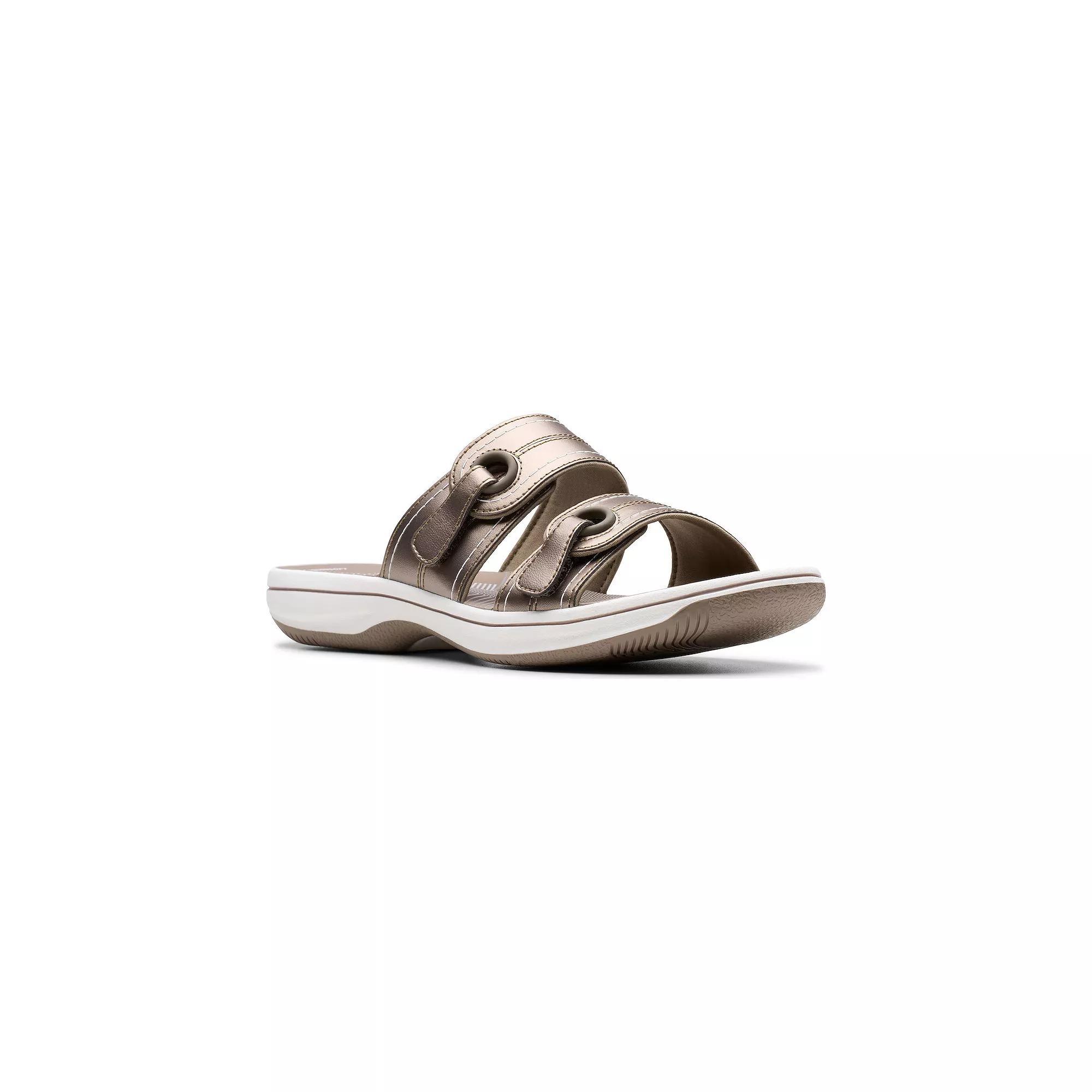 Clarks® Breeze Maye Cloudstepper Women's Flip Flop Sandals, Size: 5, Silver Product Image