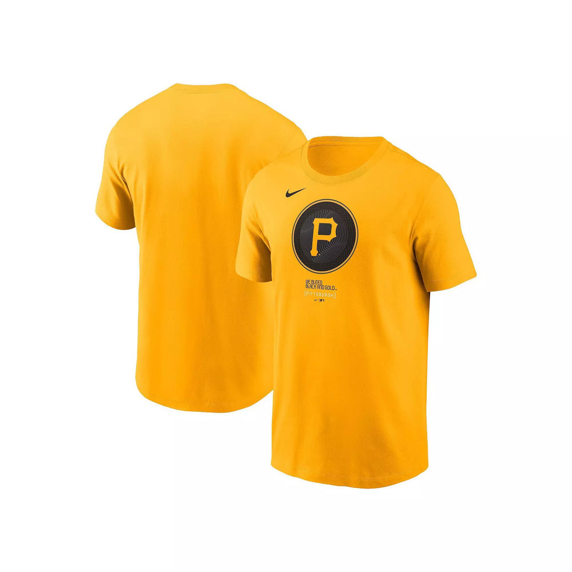 Men's Nike Gold Pittsburgh Pirates City Connect Large Logo T-Shirt,  Product Image