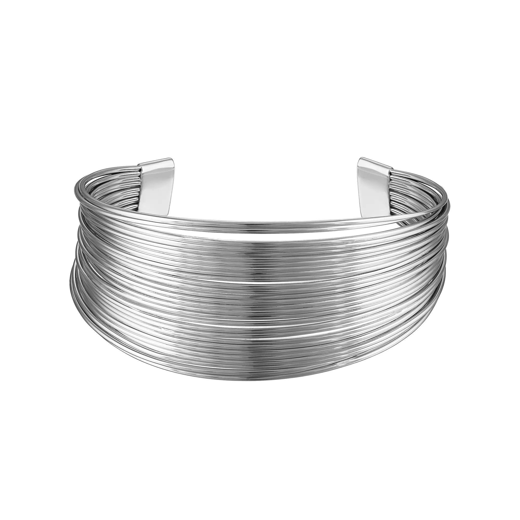 Ivy Sharpe Silver Plated Bangle Bracelet, Womens Silver Tone Product Image