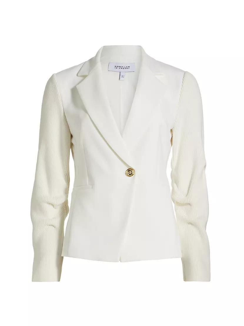 Womens Flora Mixed-Media Jacket Product Image