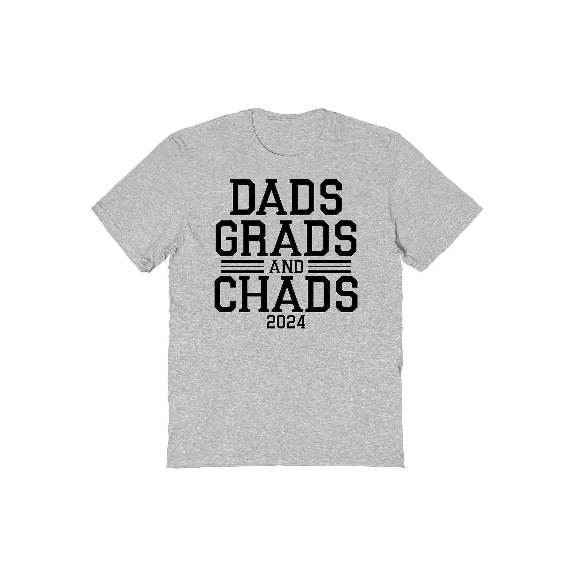 Men's COLAB89 by Threadless Dads Grad And Chads 2024 Graduate Graphic Tee, Size: XL, Ice Gray Product Image