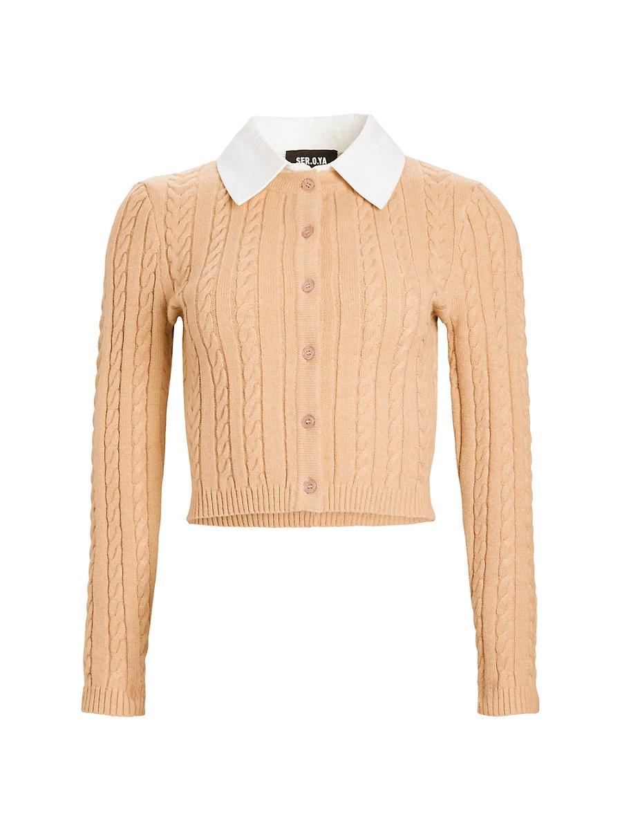 Womens Eloise Cable Knit Cardigan Product Image