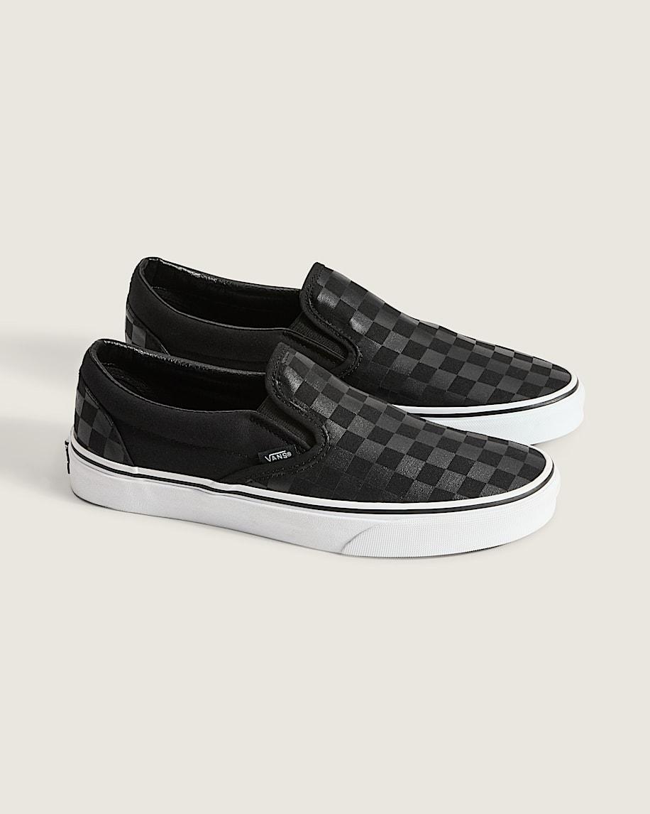 Vans | Classic Checkerboard Slip-On Black/Black Shoe Product Image