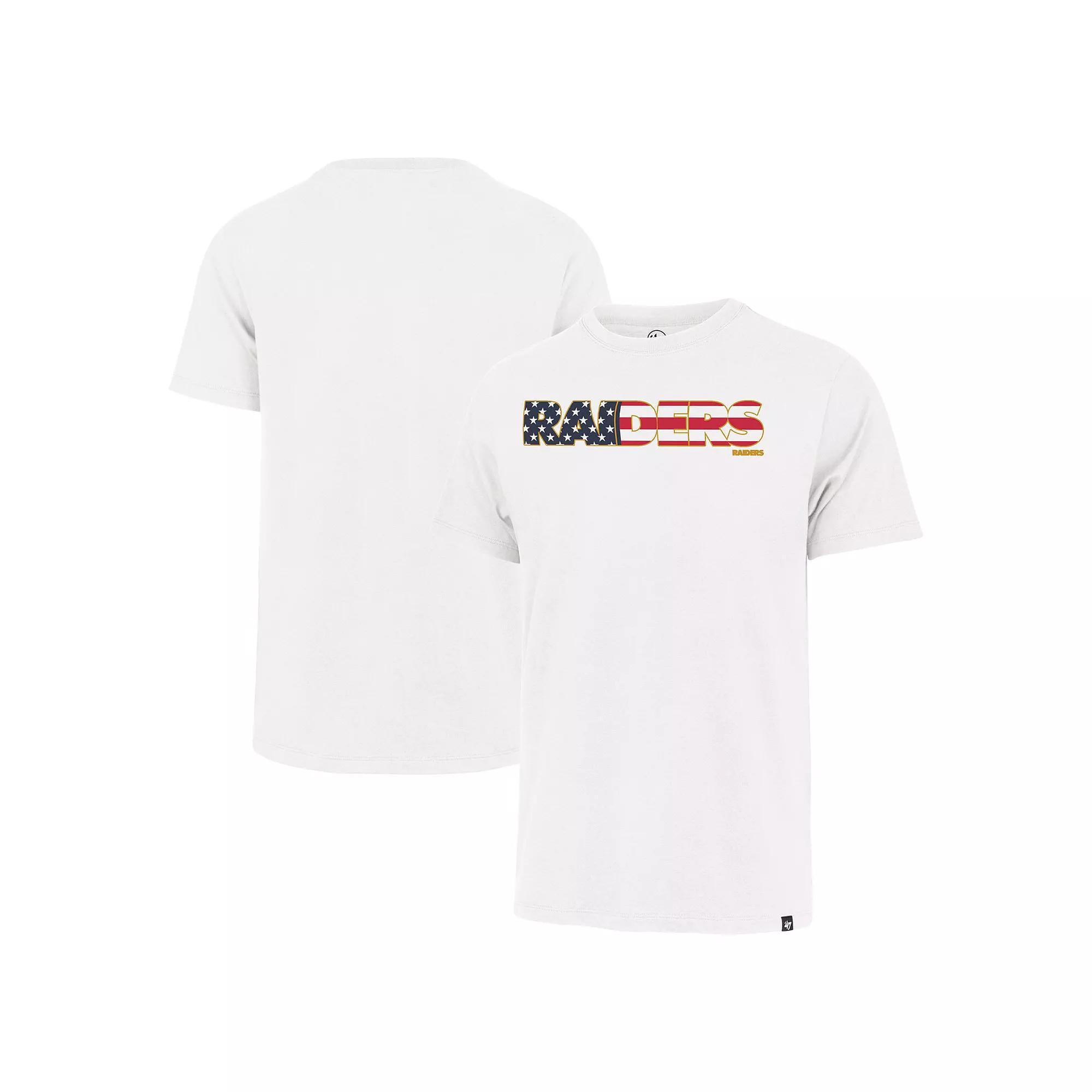 Men's '47 White Las Vegas Raiders Flag Script Franklin T-Shirt,  Product Image