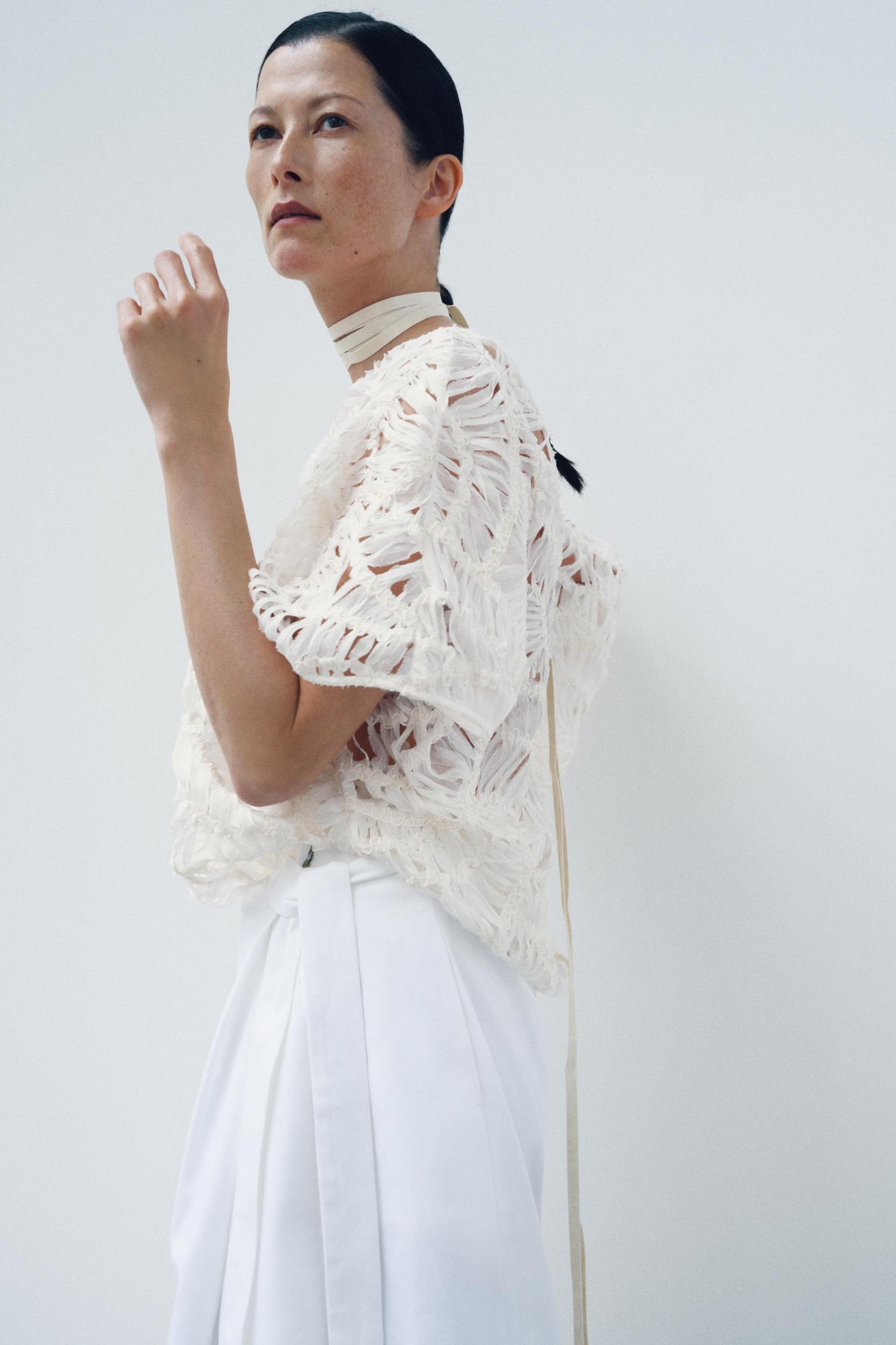 ZW COLLECTION ASYMMETRIC MIDI SKIRT Product Image