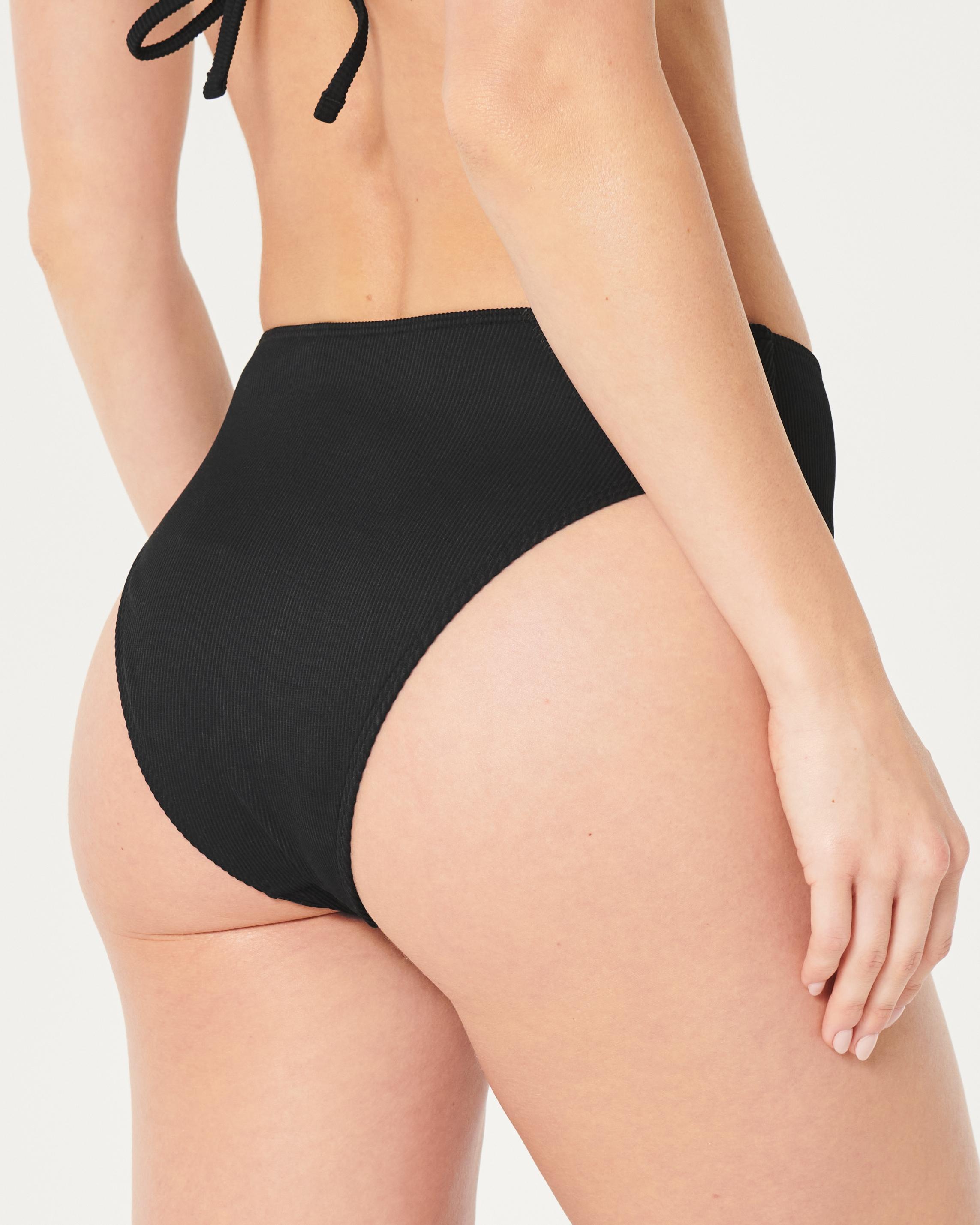 Gilly Hicks High-Waist Ribbed Cheeky Bikini Bottom Product Image