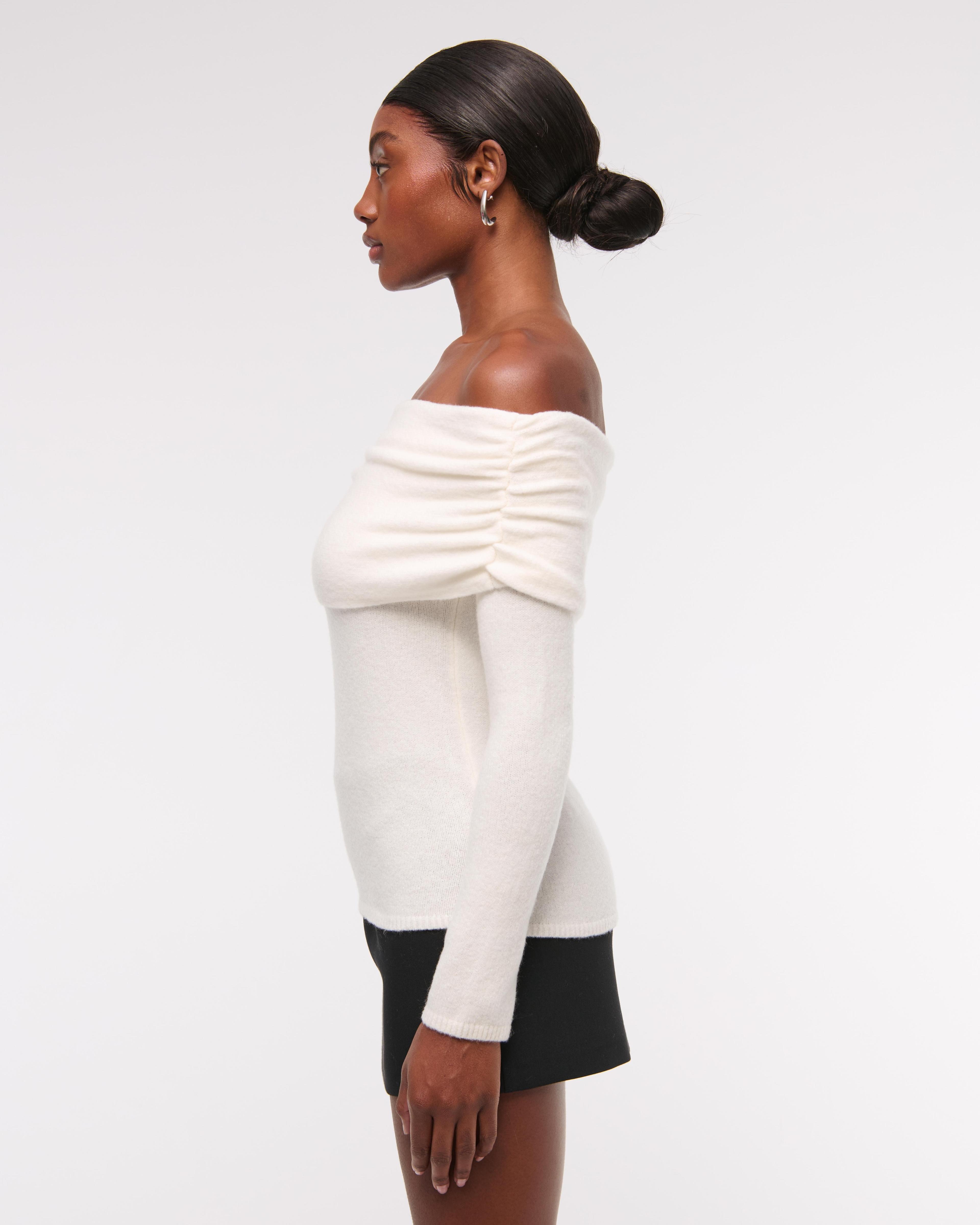 Foldover Off-The-Shoulder Sweater Product Image