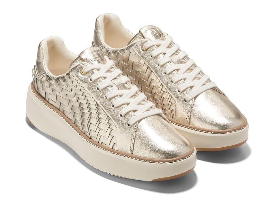 Cole Haan Grandpro Topspin Sneakers (Soft Genevieve Weave Leather/Ivory) Women's Shoes Product Image