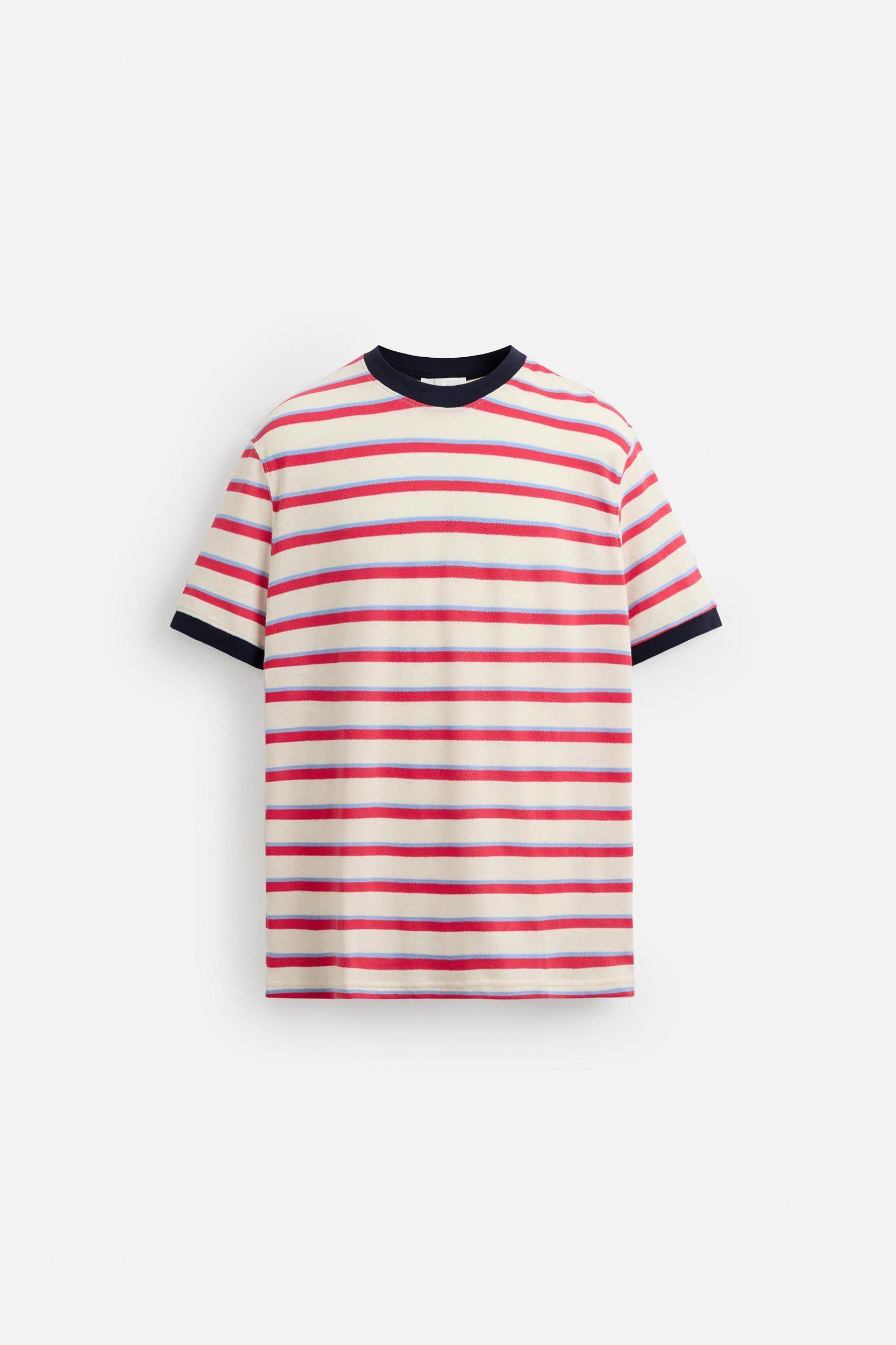 STRIPED CONTRAST T-SHIRT Product Image