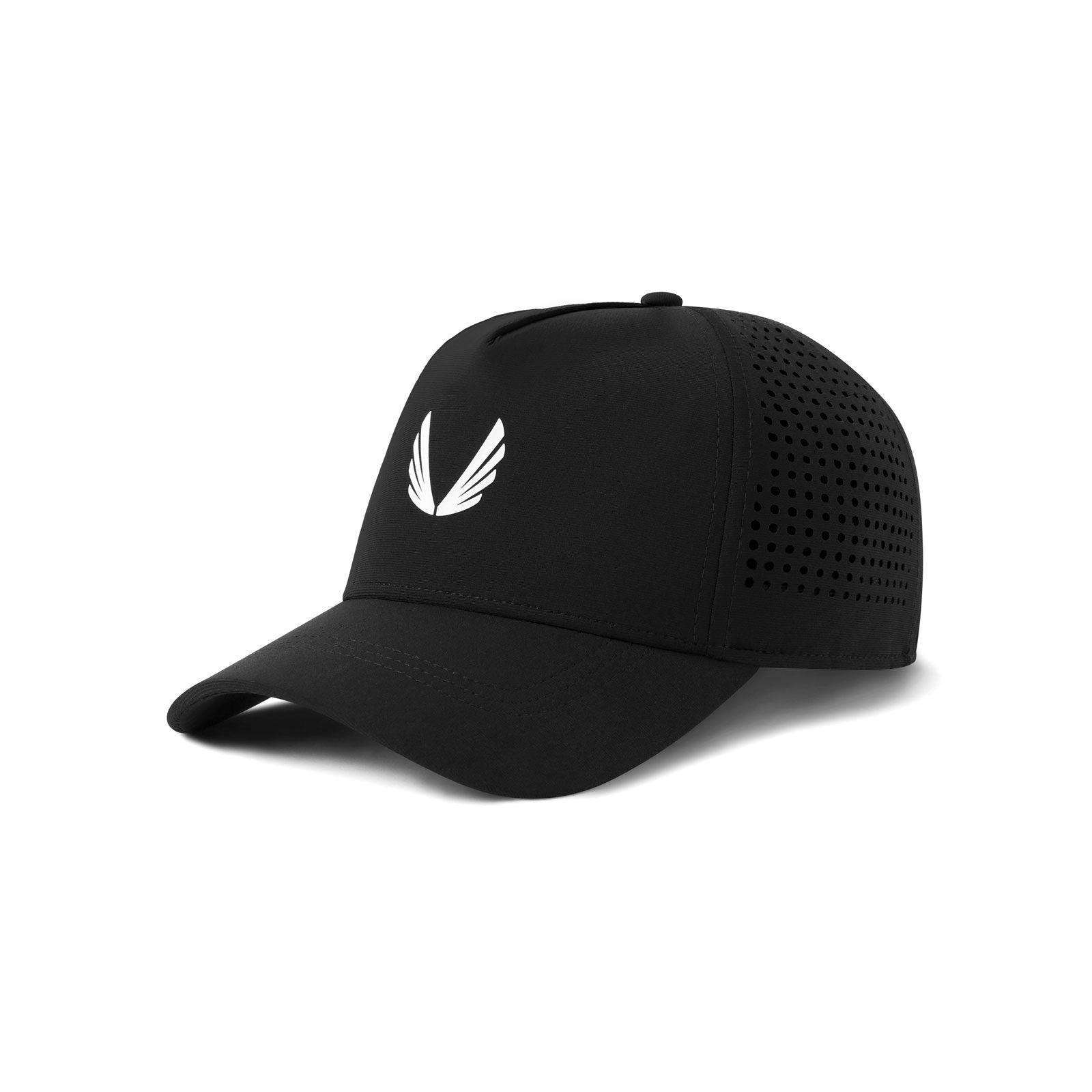 0817. Tetra-Lite® A-Frame Hat - Black/White "Wings" Product Image