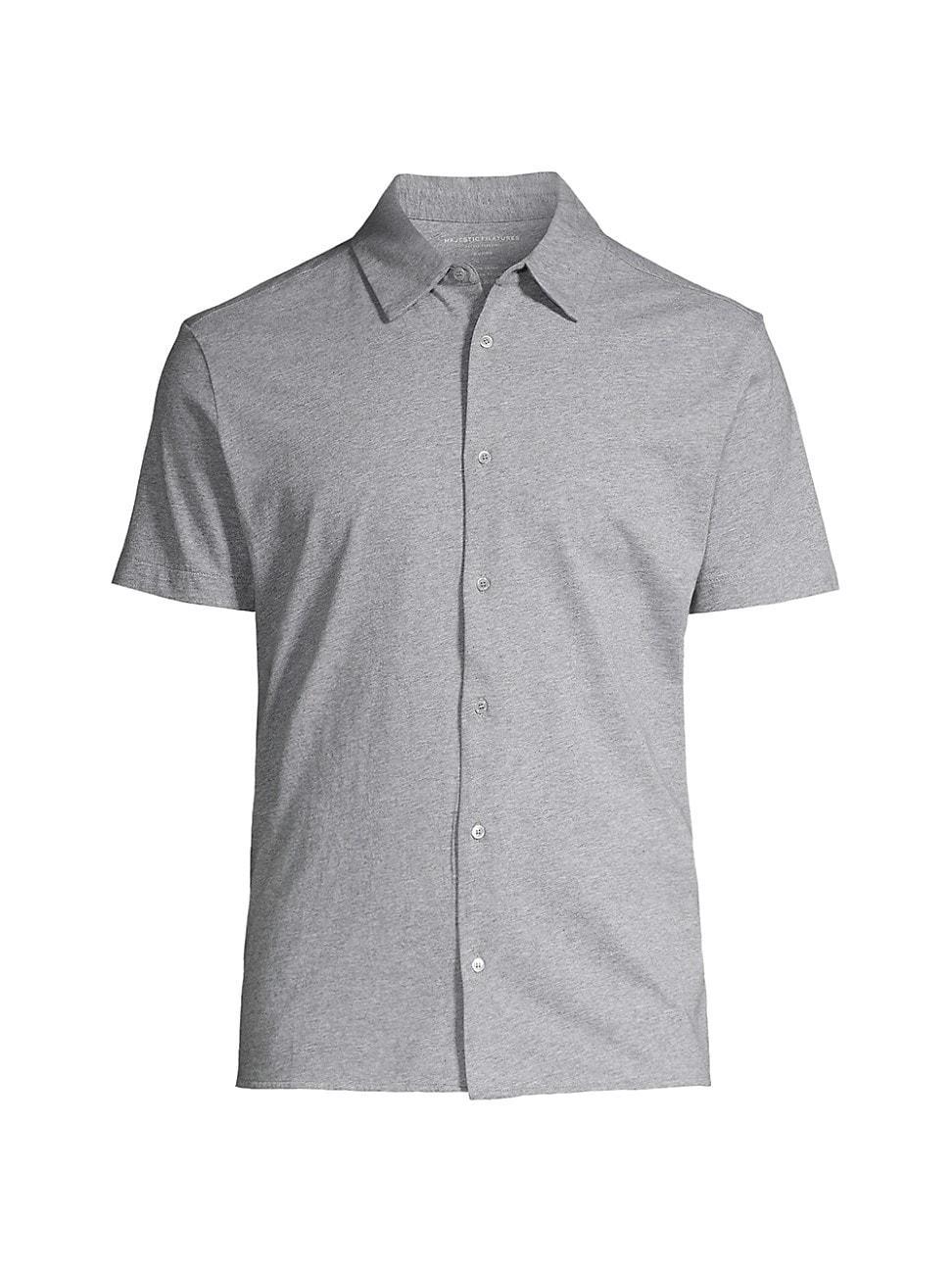 Mens Short-Sleeve Button-Up Shirt Product Image