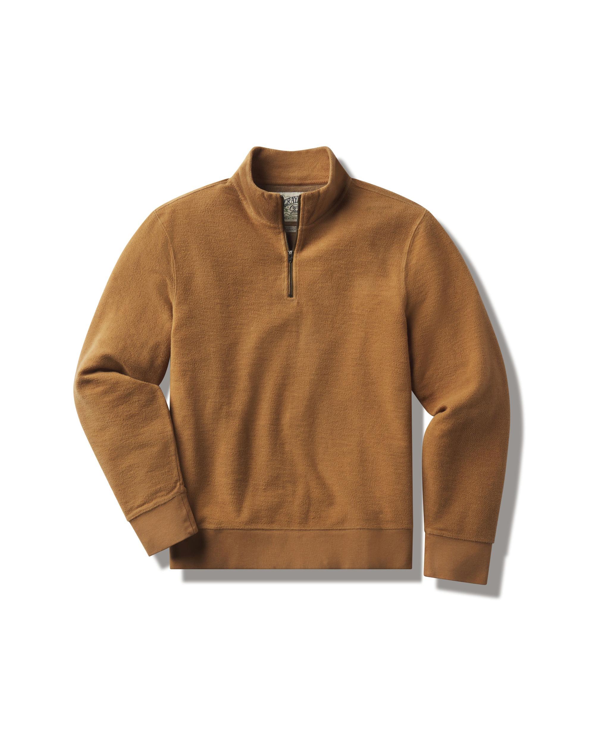 Dunlop Reverse 1/4 Zip - Tea Brown Product Image