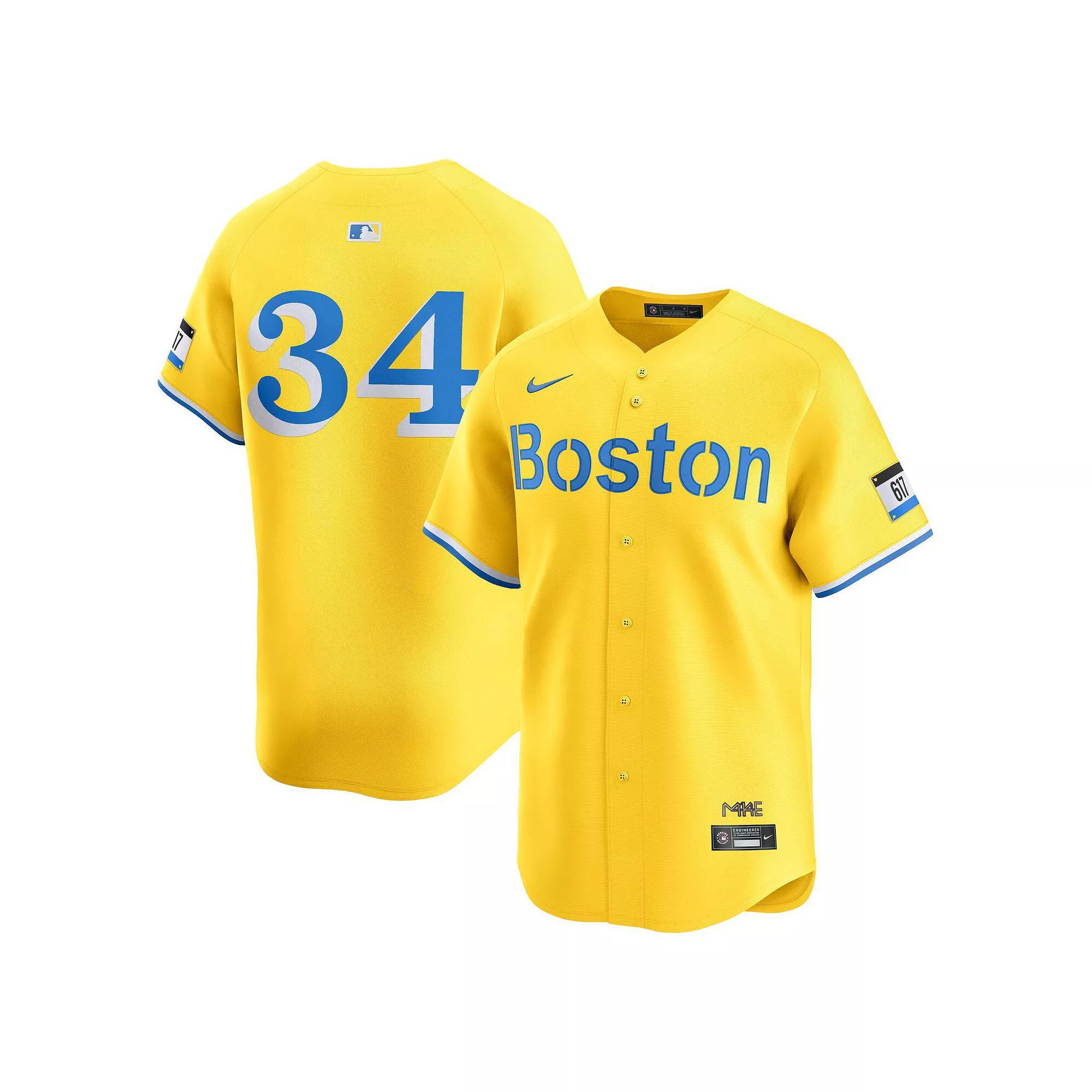 Men's Nike Trevor Story Gold Boston Red Sox City Connect Limited Player Jersey,  Product Image